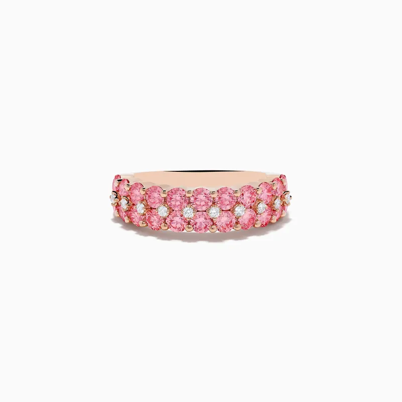 14K Gold Lab Grown Pink and White Diamond Ring sold by Effy