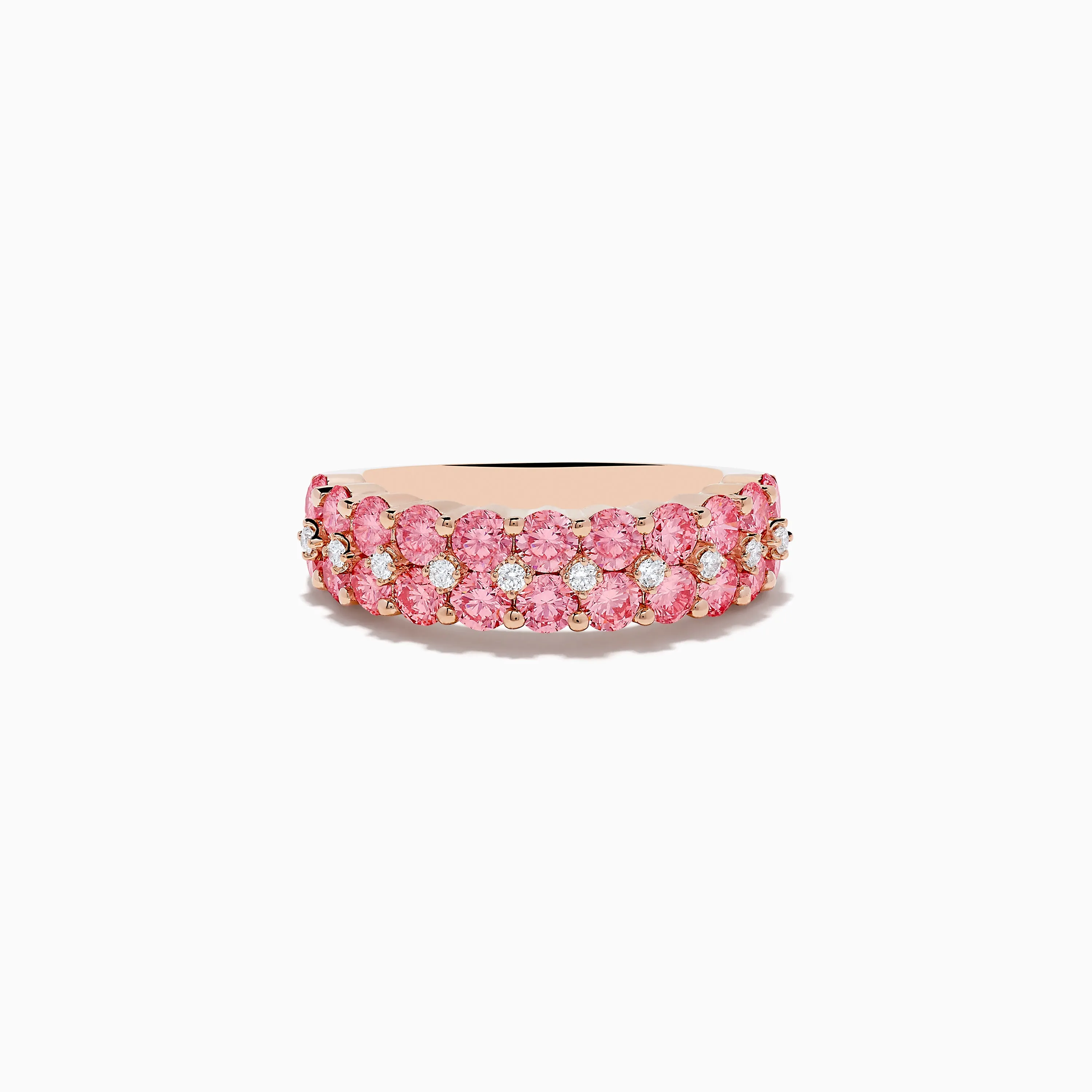 14K Gold Lab Grown Pink and White Diamond Ring sold by Effy