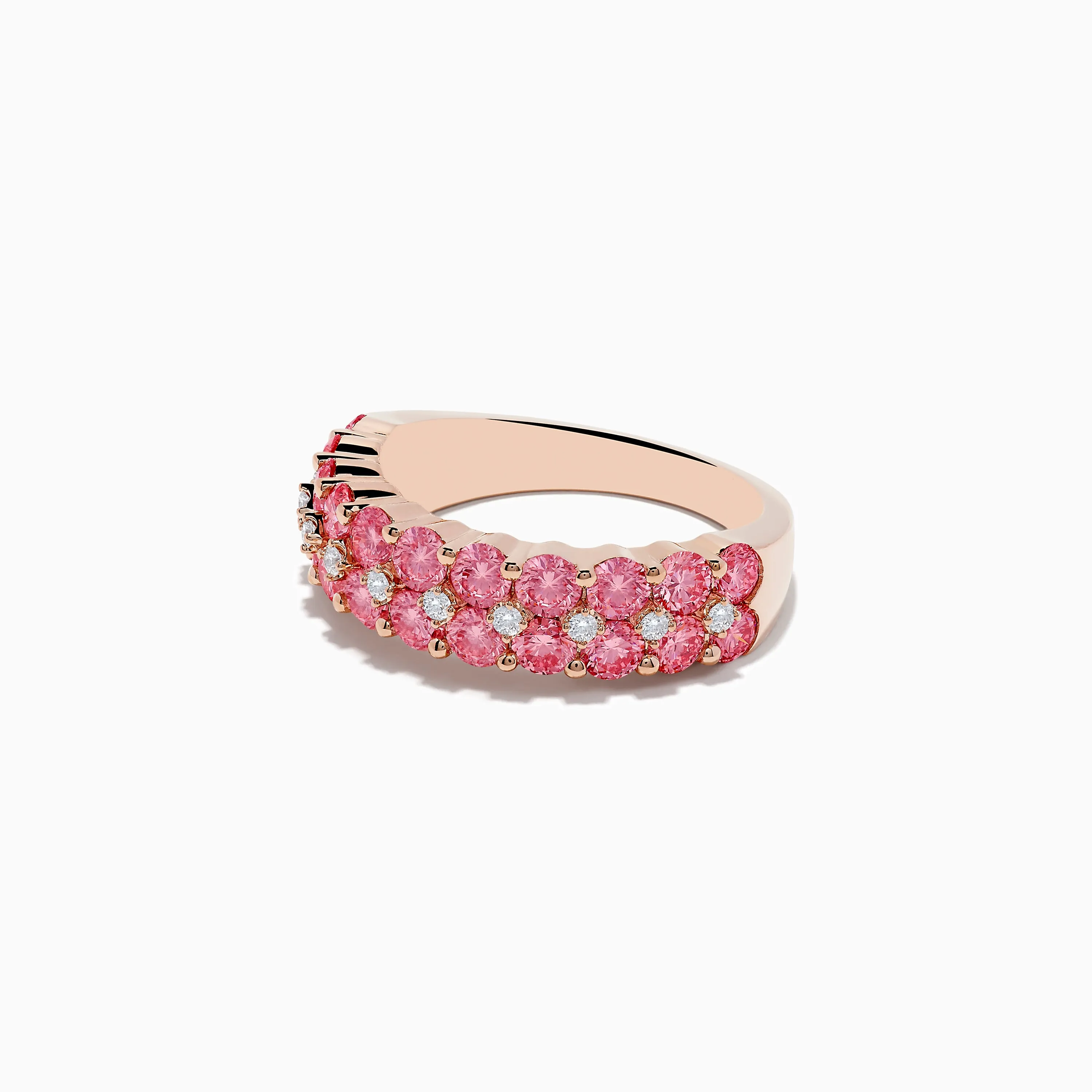 14K Gold Lab Grown Pink and White Diamond Ring sold by Effy product image thumbnail 2