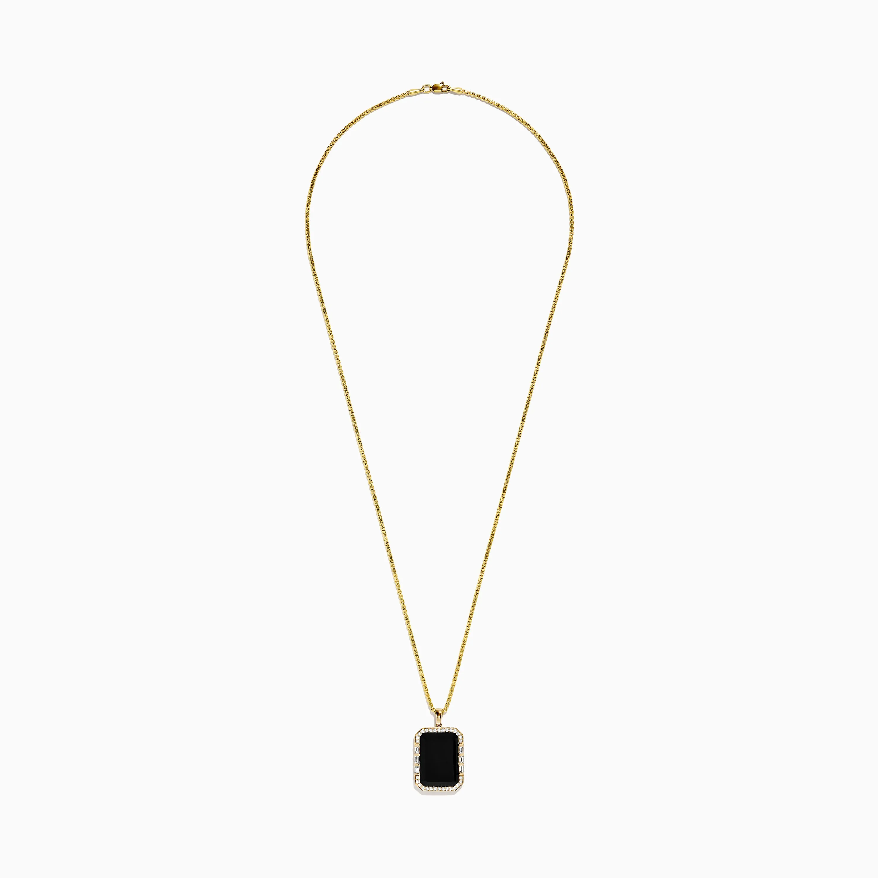 Men's 14K Yellow Gold Black Onyx and Diamond Pendant sold by Effy product image thumbnail 2