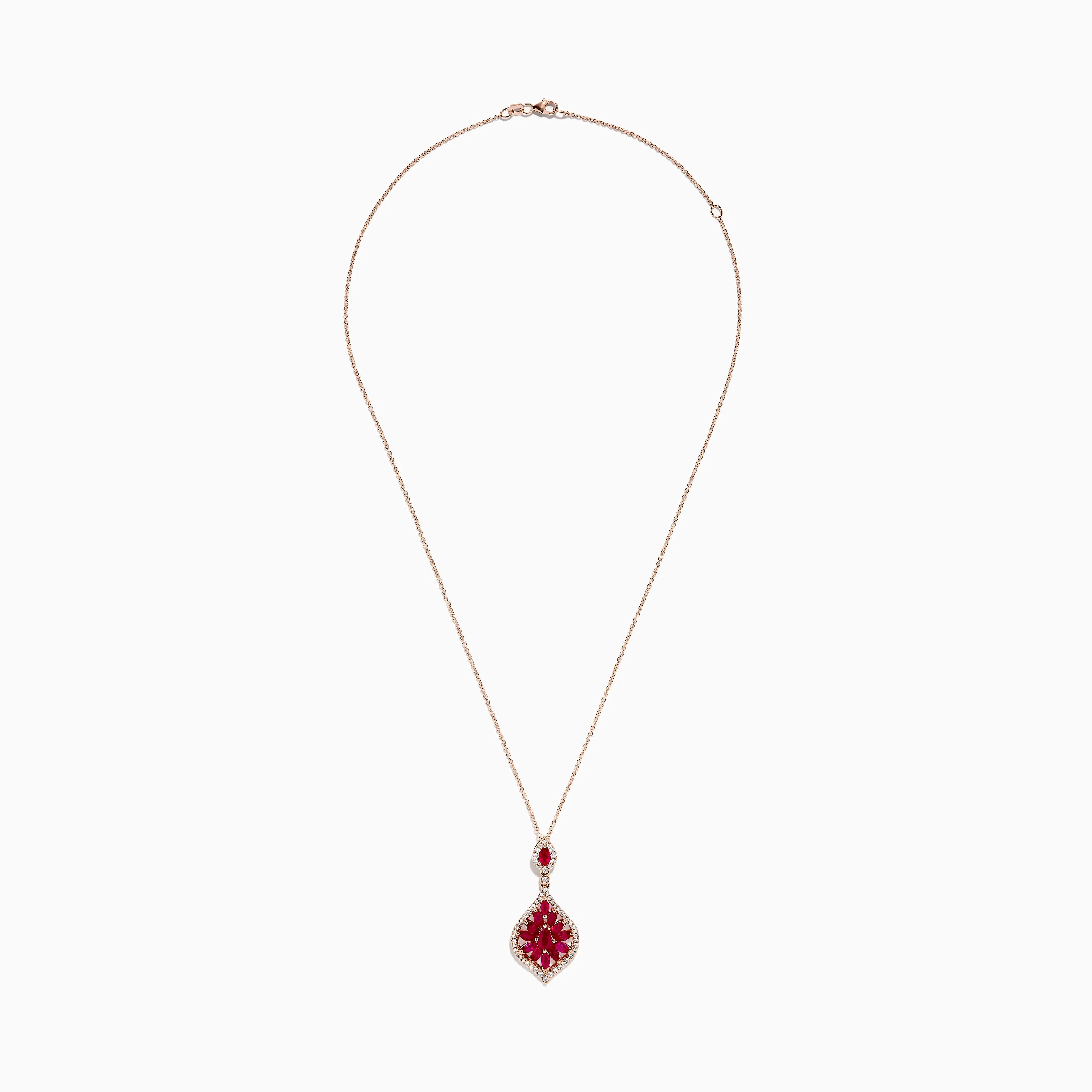 Ruby Royale 14K Rose Gold Ruby and Diamond Pendant sold by Effy product image thumbnail 2