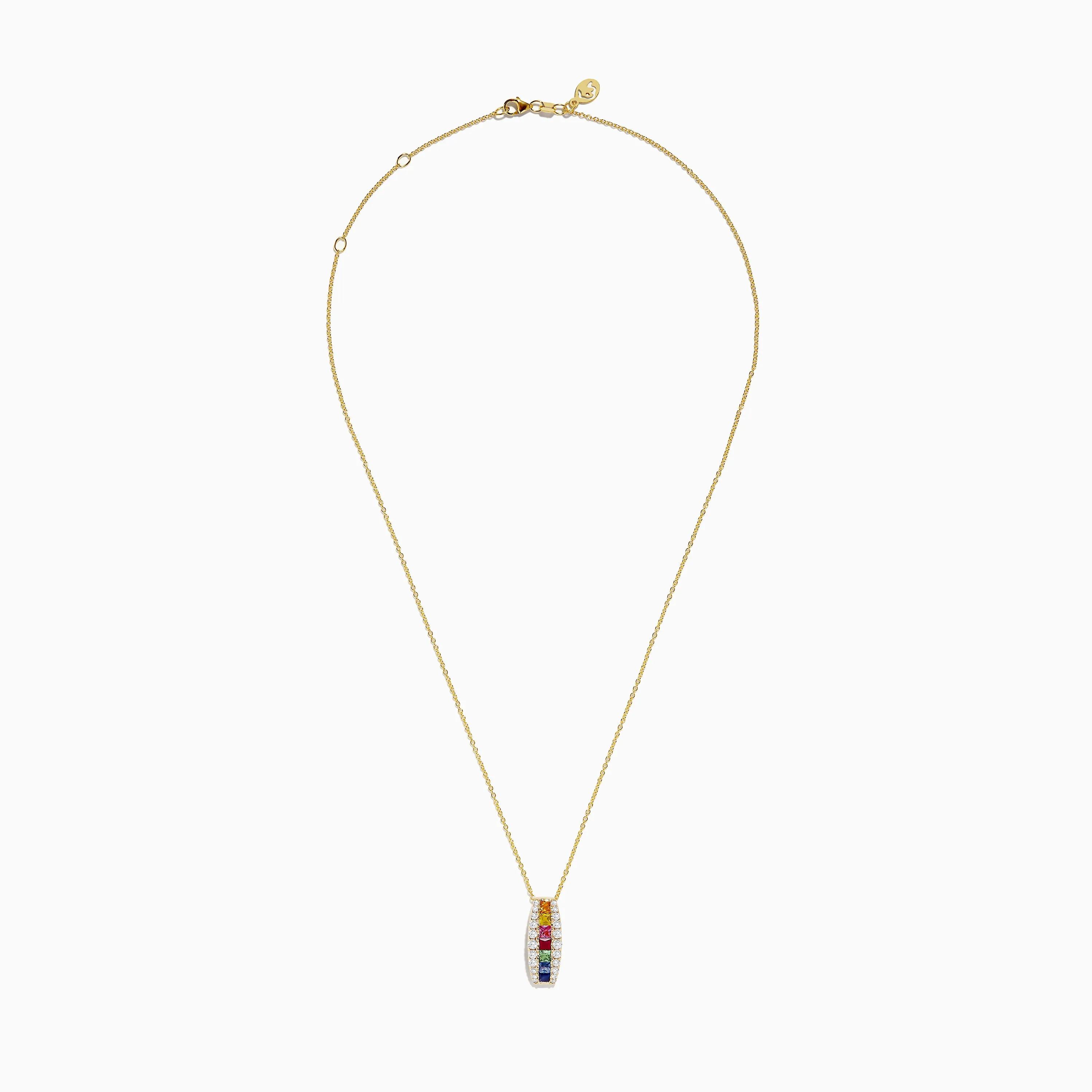 Watercolors 14K Yellow Gold Multi Sapphire and Diamond Pendant sold by Effy product image thumbnail 2