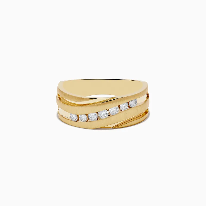 Men's 14K Yellow Gold Diamond Ring sold by Effy