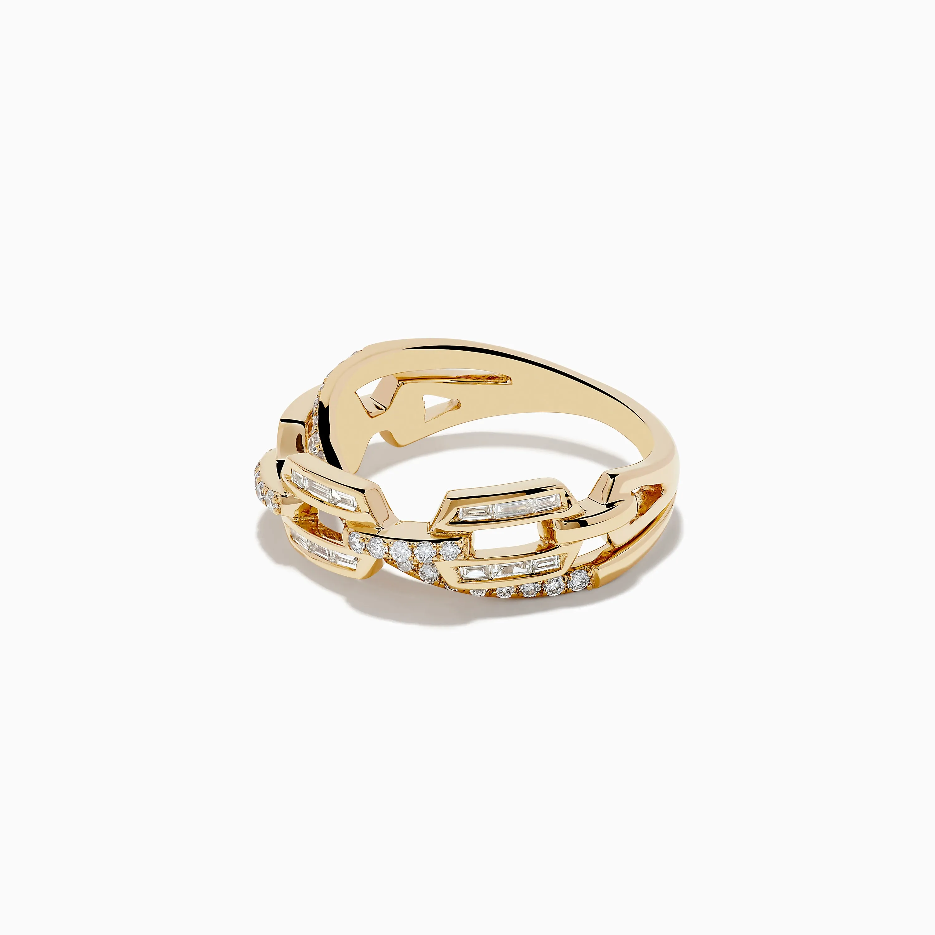 14K Yellow Gold Diamond Interlocking Crossover Ring 0.46 TCW sold by Effy product image thumbnail 2