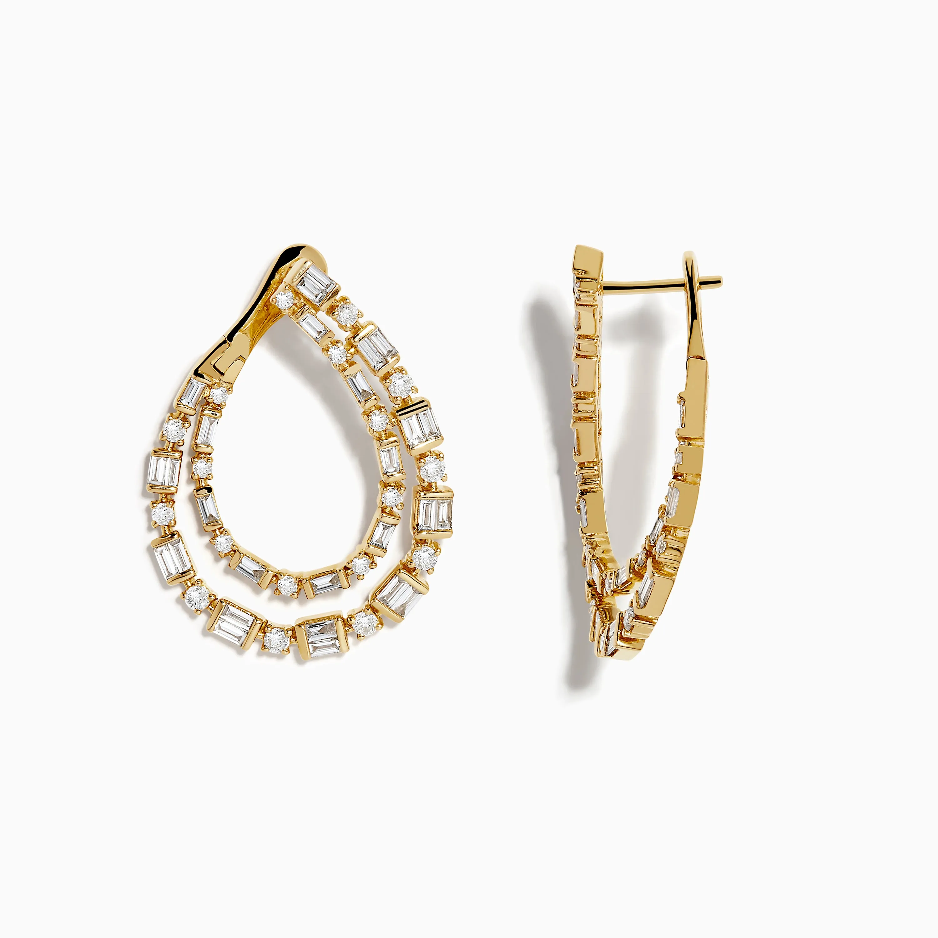 D'Oro 14K Yellow Gold Diamond Statement Earrings 2.01 TCW sold by Effy product image thumbnail 2