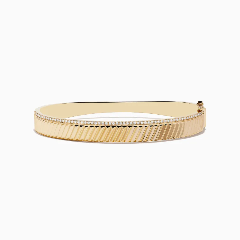 Men's 14K Yellow Gold Diamond Bangle 0.51 TCW sold by Effy