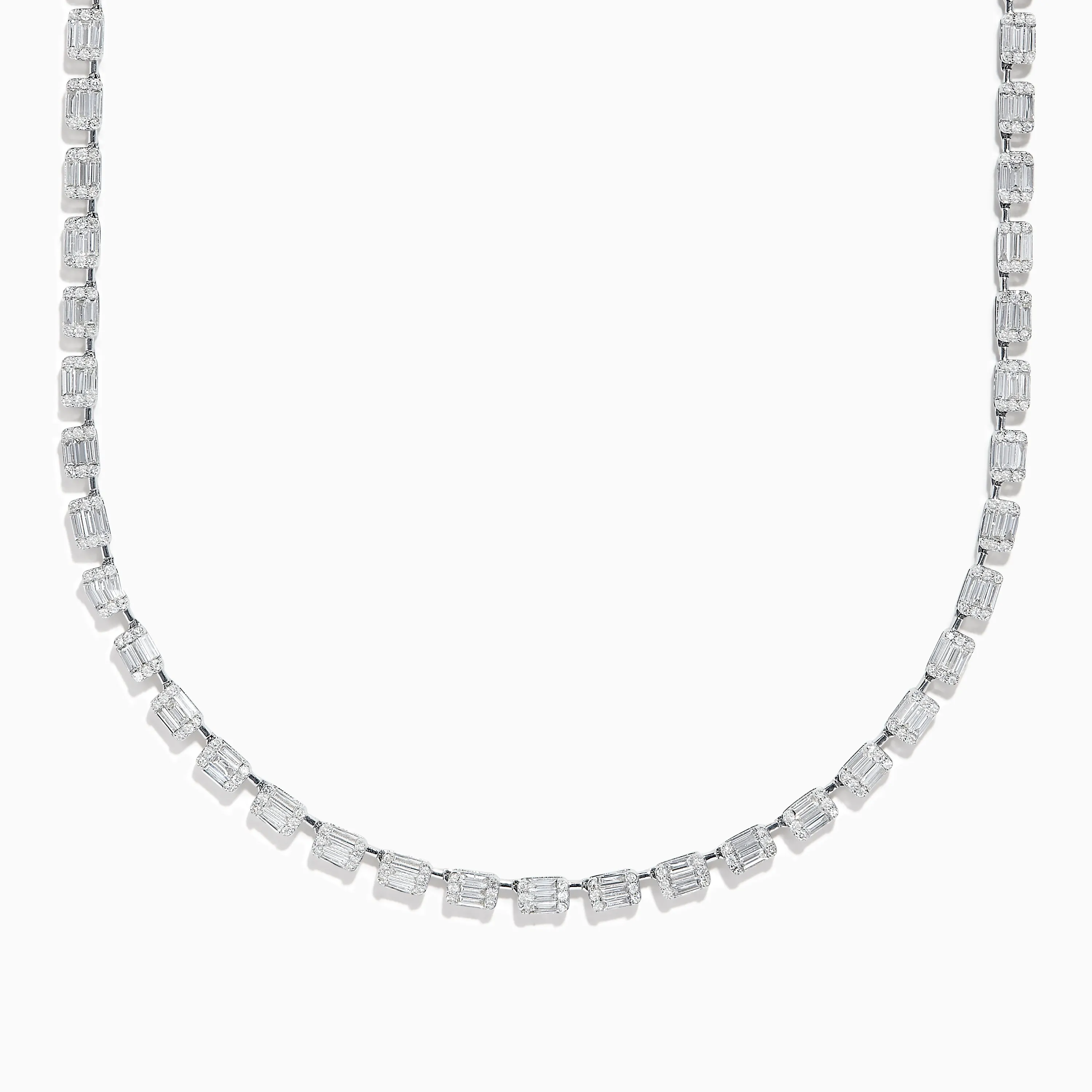 Classique 14K White Gold Diamond Tennis Necklace 7.92 TCW sold by Effy