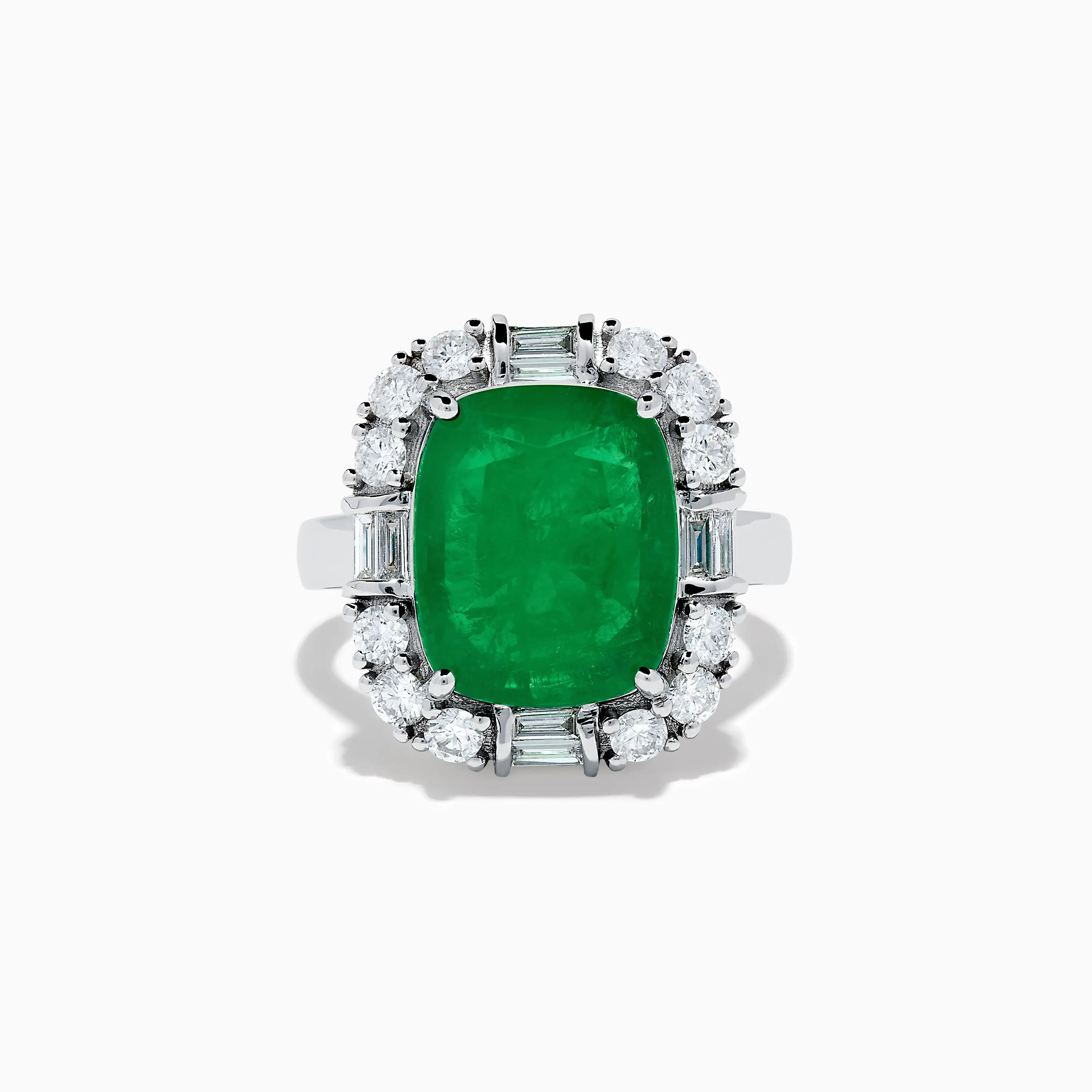 Brasilica 14K White Gold Emerald and Diamond Ring sold by Effy