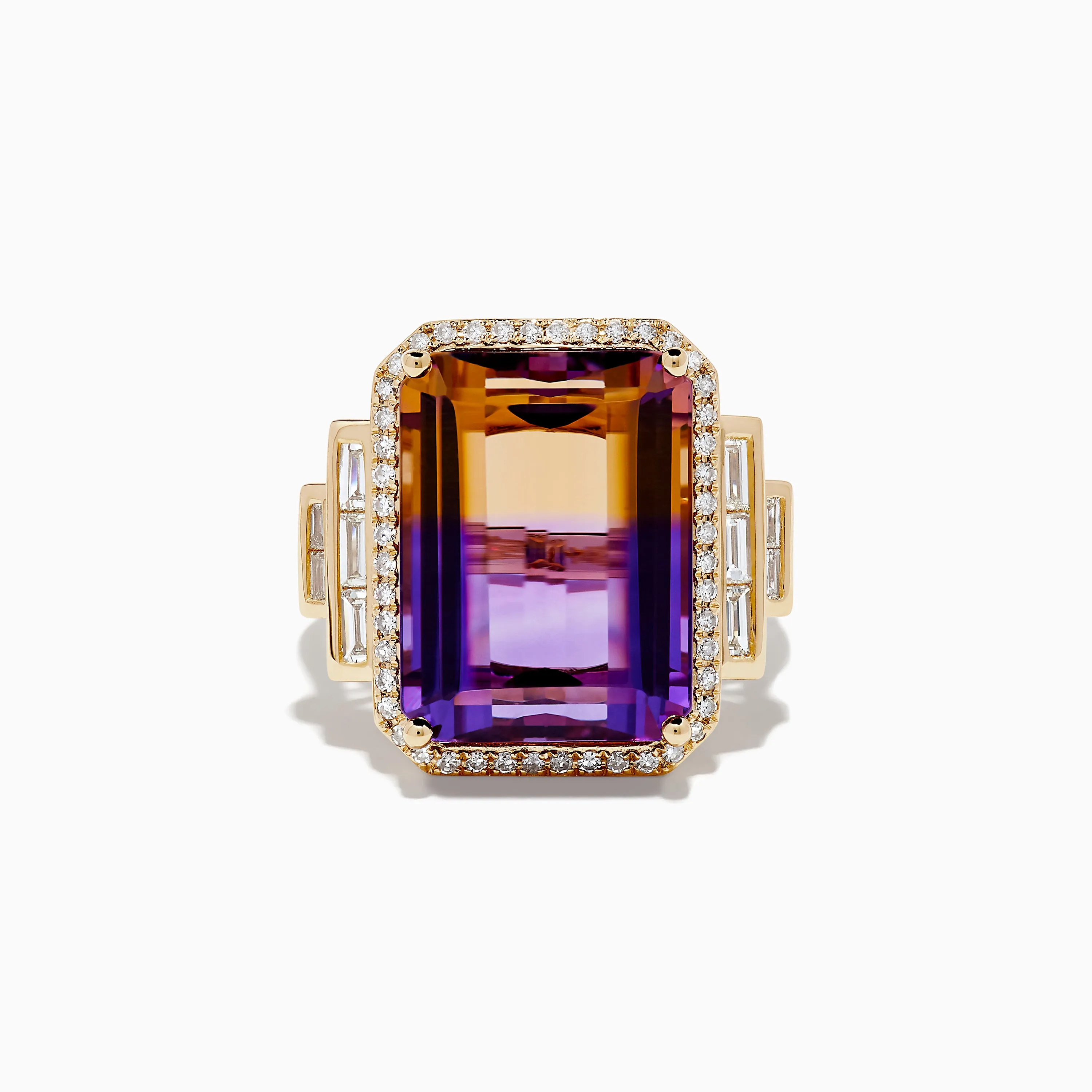 14K Yellow Gold Ametrine and Diamond Ring sold by Effy