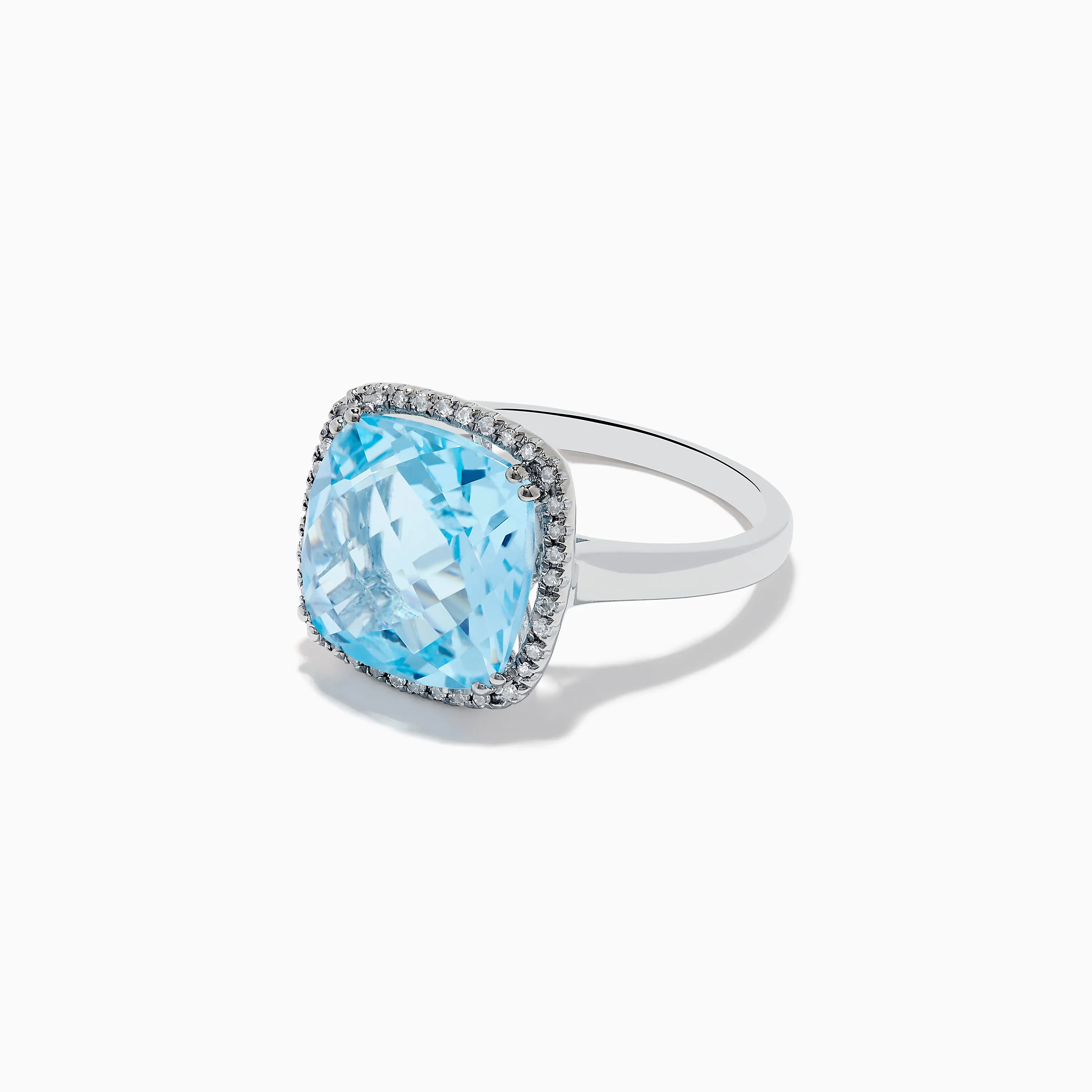 Ocean Bleu 14K White Gold Blue Topaz and Diamond Ring sold by Effy product image thumbnail 2