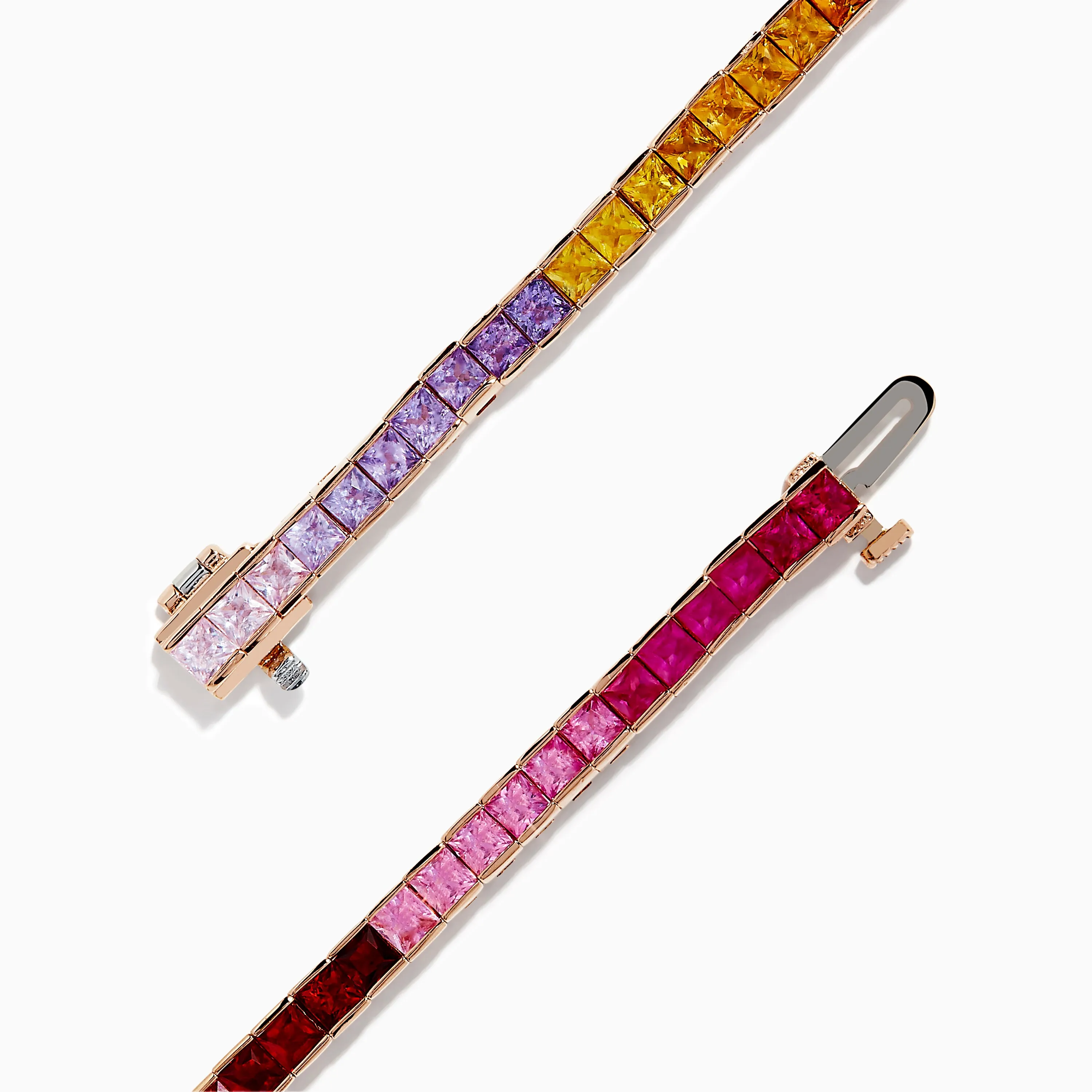 Watercolors 14K Rose Gold Multi Sapphire Bracelet sold by Effy product image thumbnail 2