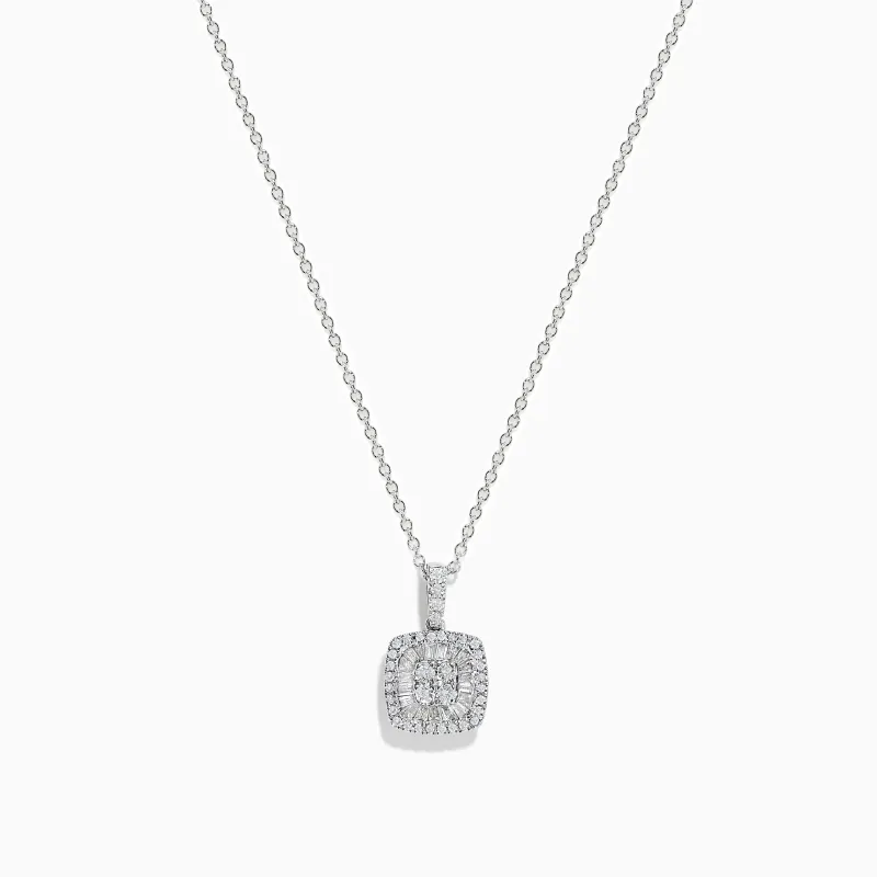 Classique 14K White Gold DIamond Pendant 0.31 TCW sold by Effy
