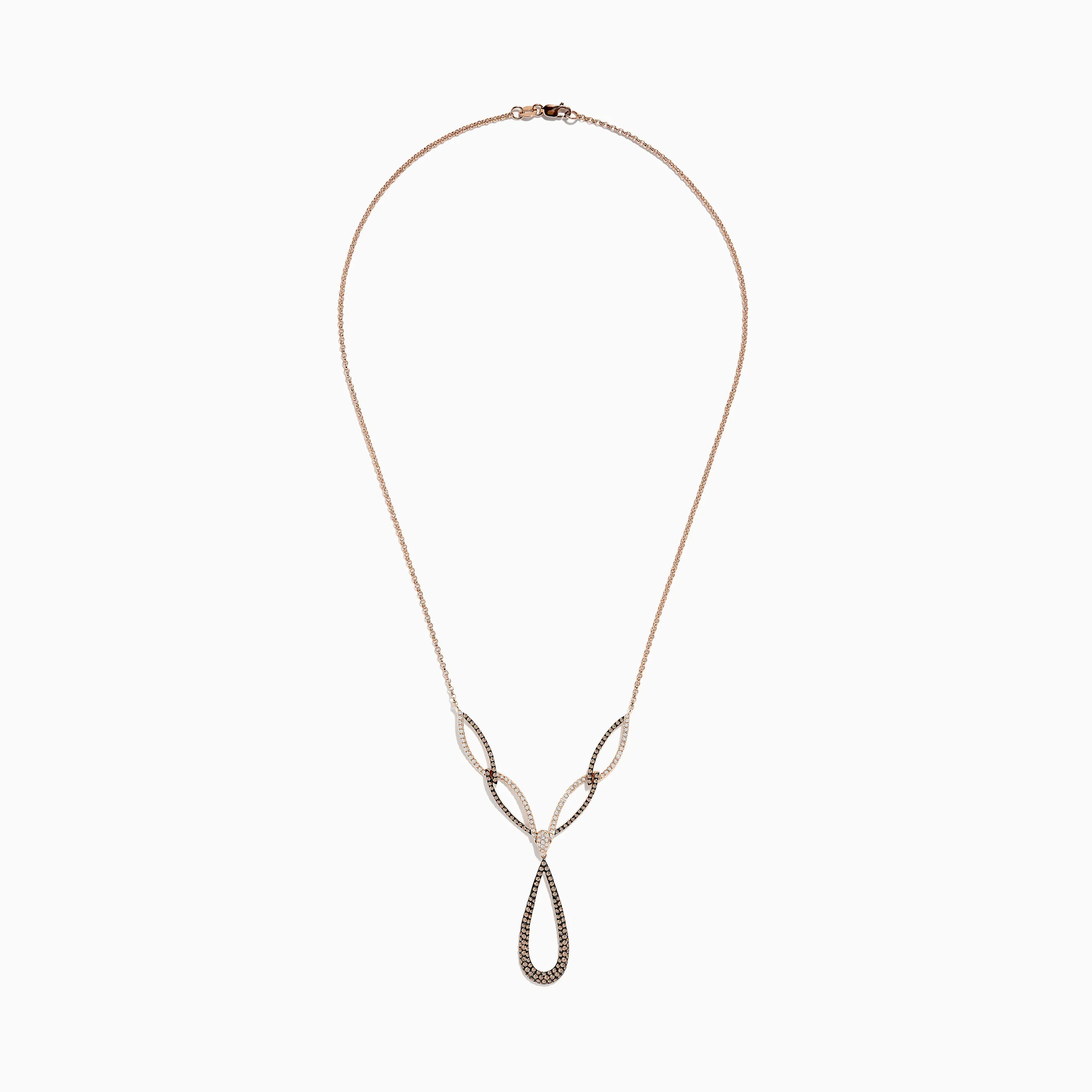 14K Rose Gold Brown and White Diamond Necklace sold by Effy product image thumbnail 2