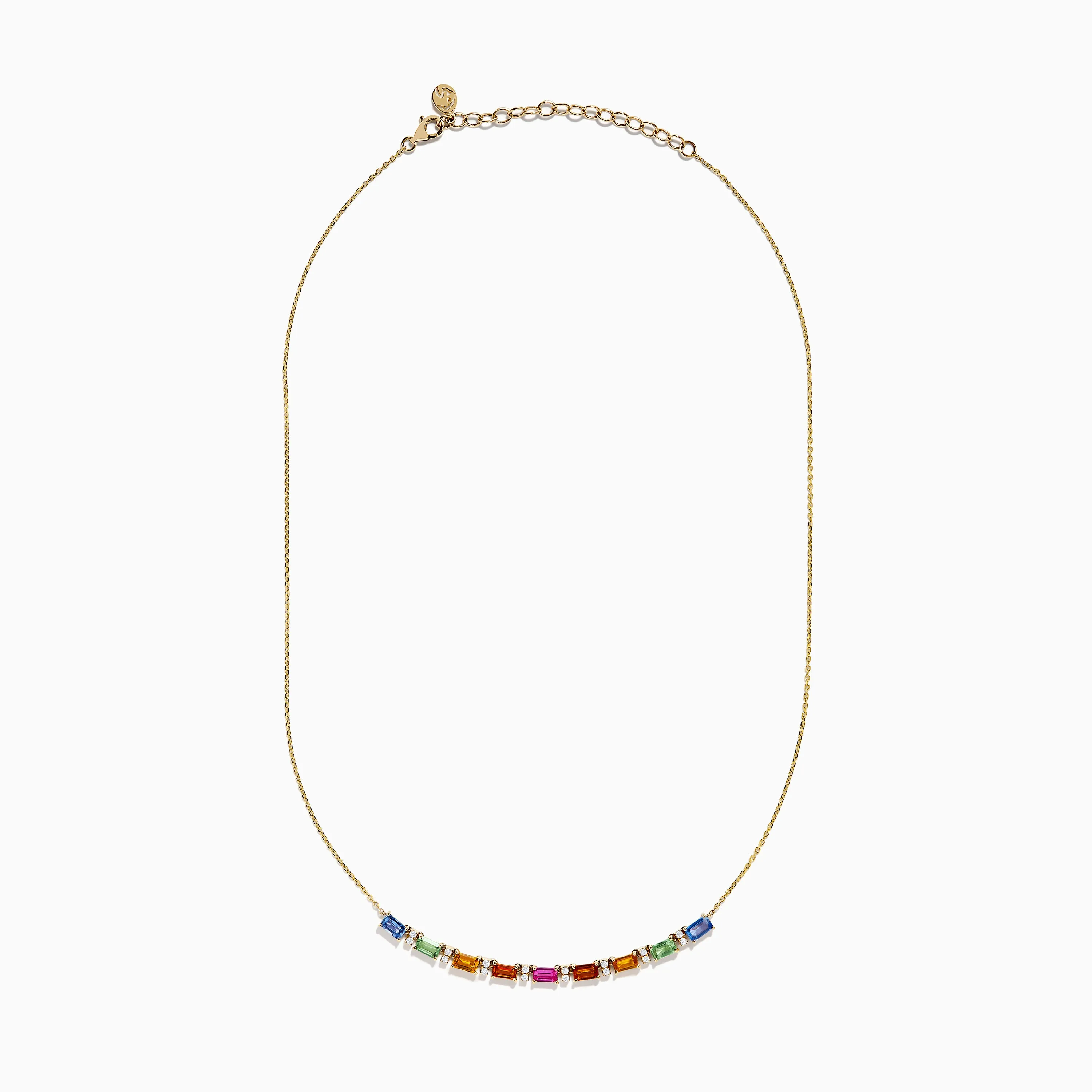 Watercolors 14K Yellow Gold Multi Sapphire and Diamond Necklace sold by Effy product image thumbnail 3
