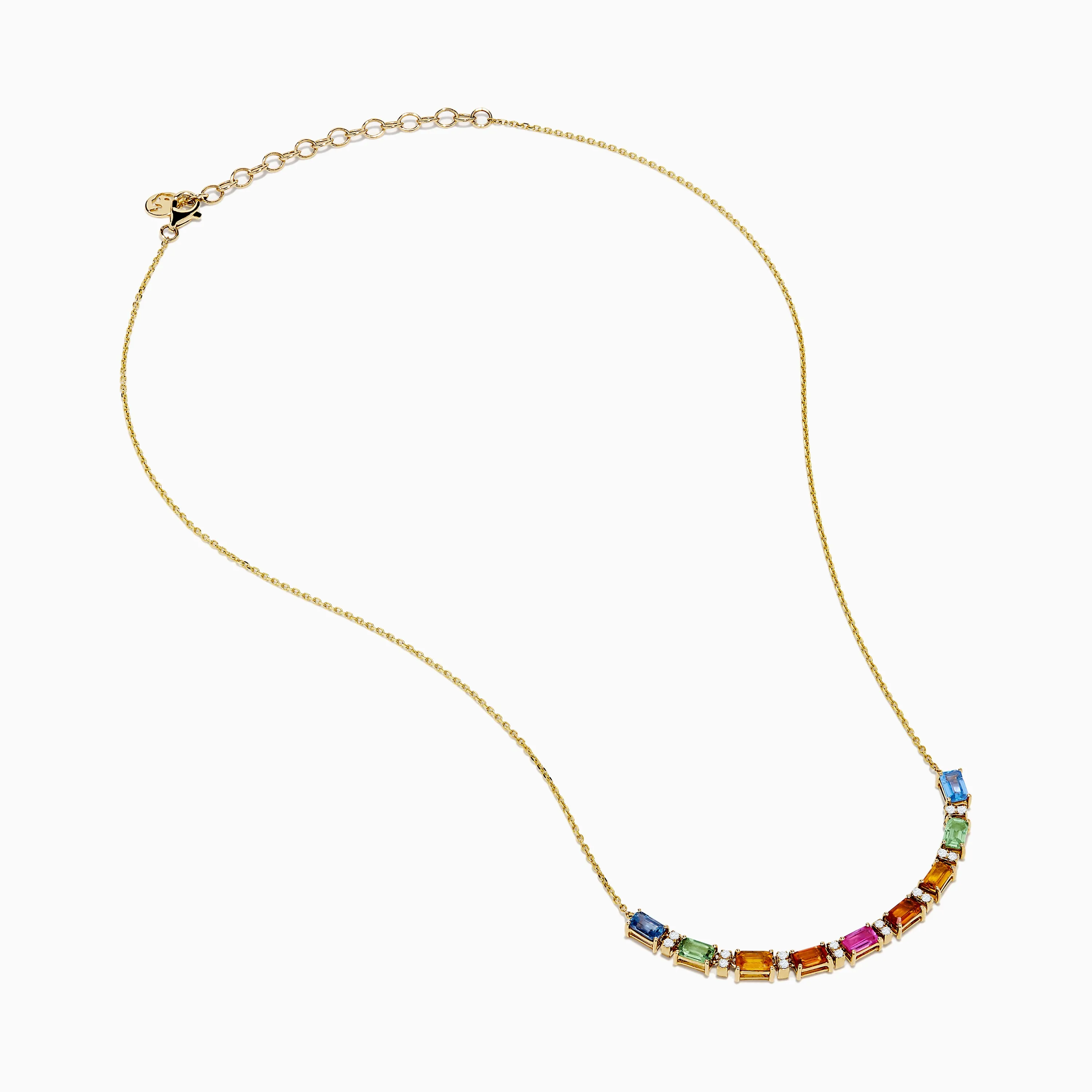 Watercolors 14K Yellow Gold Multi Sapphire and Diamond Necklace sold by Effy product image thumbnail 2