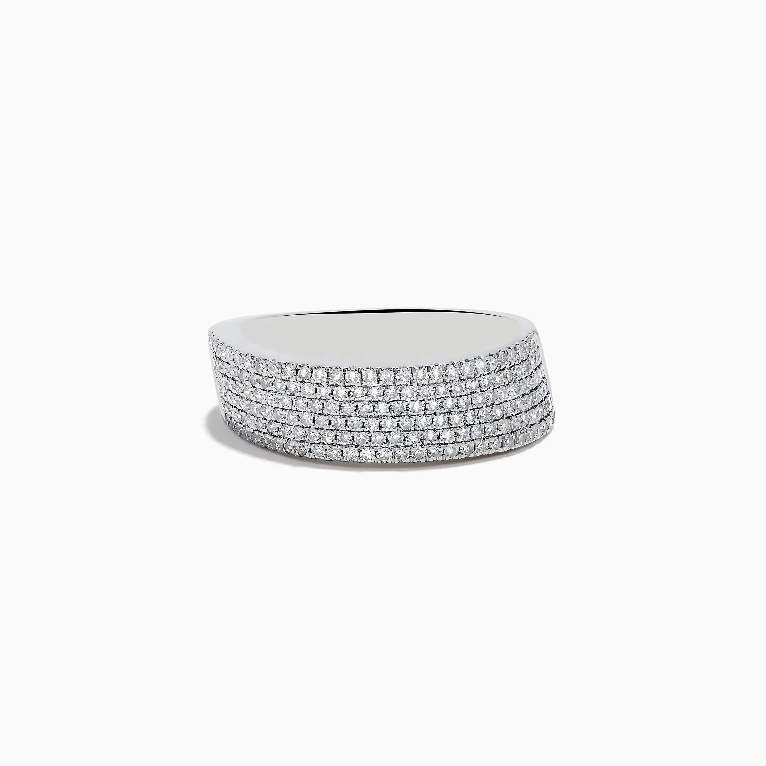925 Sterling SIlver Diamond Slant Ring sold by Effy