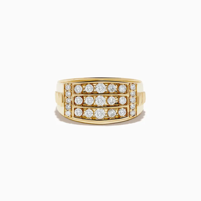 Men's 14K Yellow Gold Diamond Ring sold by Effy