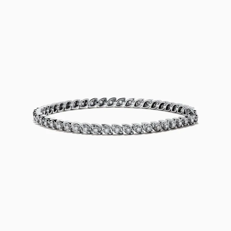 Pave Classica 14K White Gold Diamond Tennis Bracelet 0.87 TCW sold by Effy