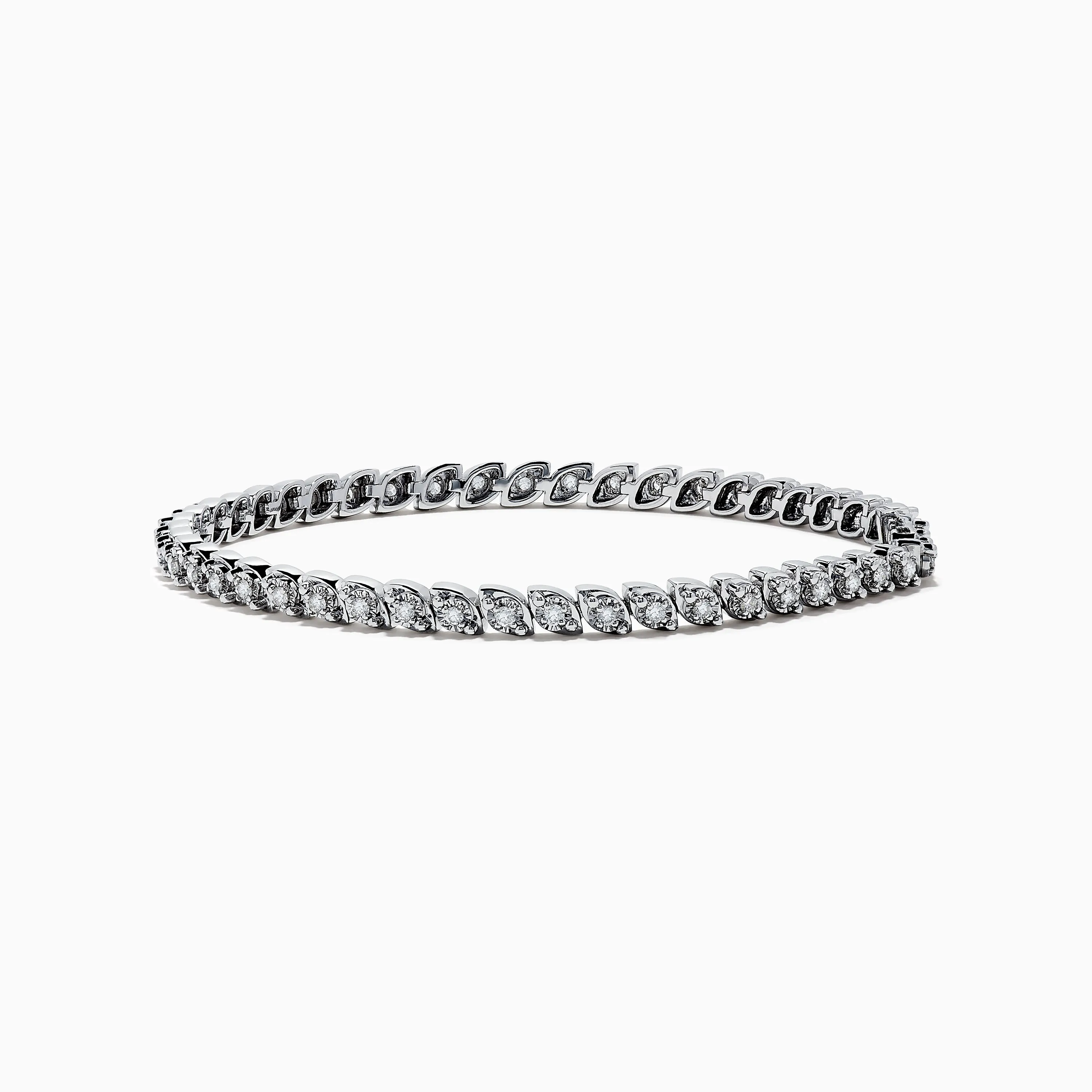 Pave Classica 14K White Gold Diamond Tennis Bracelet 0.87 TCW sold by Effy