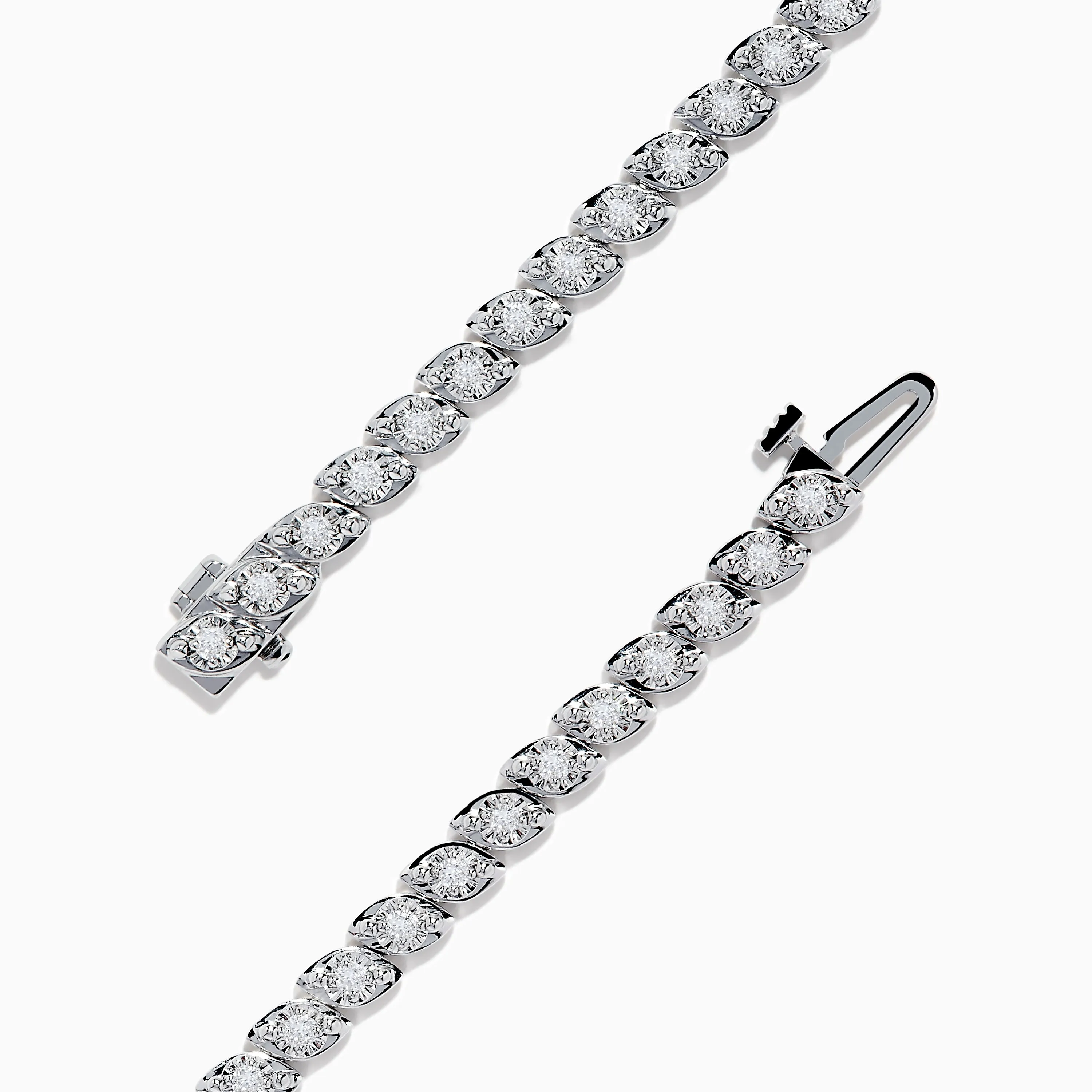 Pave Classica 14K White Gold Diamond Tennis Bracelet 0.87 TCW sold by Effy product image thumbnail 2