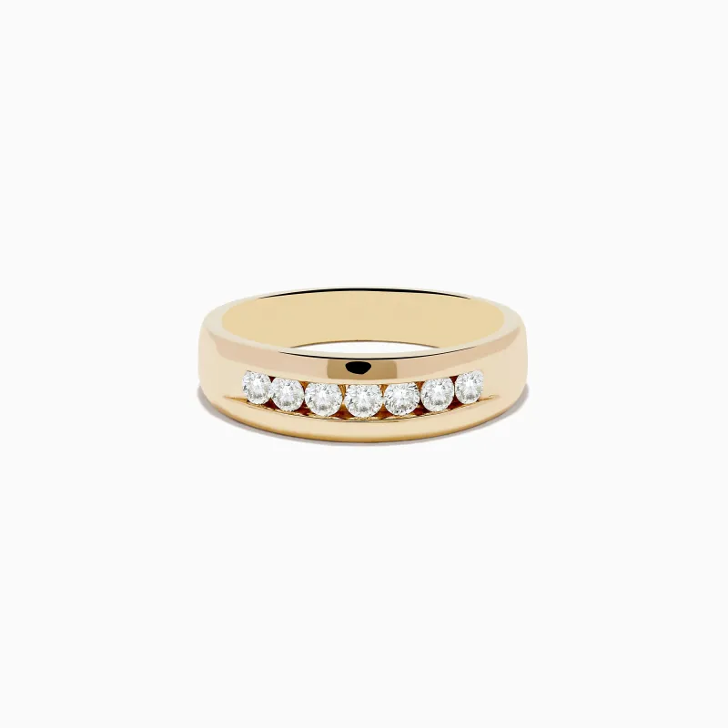 Men's 14K Yellow Gold Diamond Channel Set Ring sold by Effy