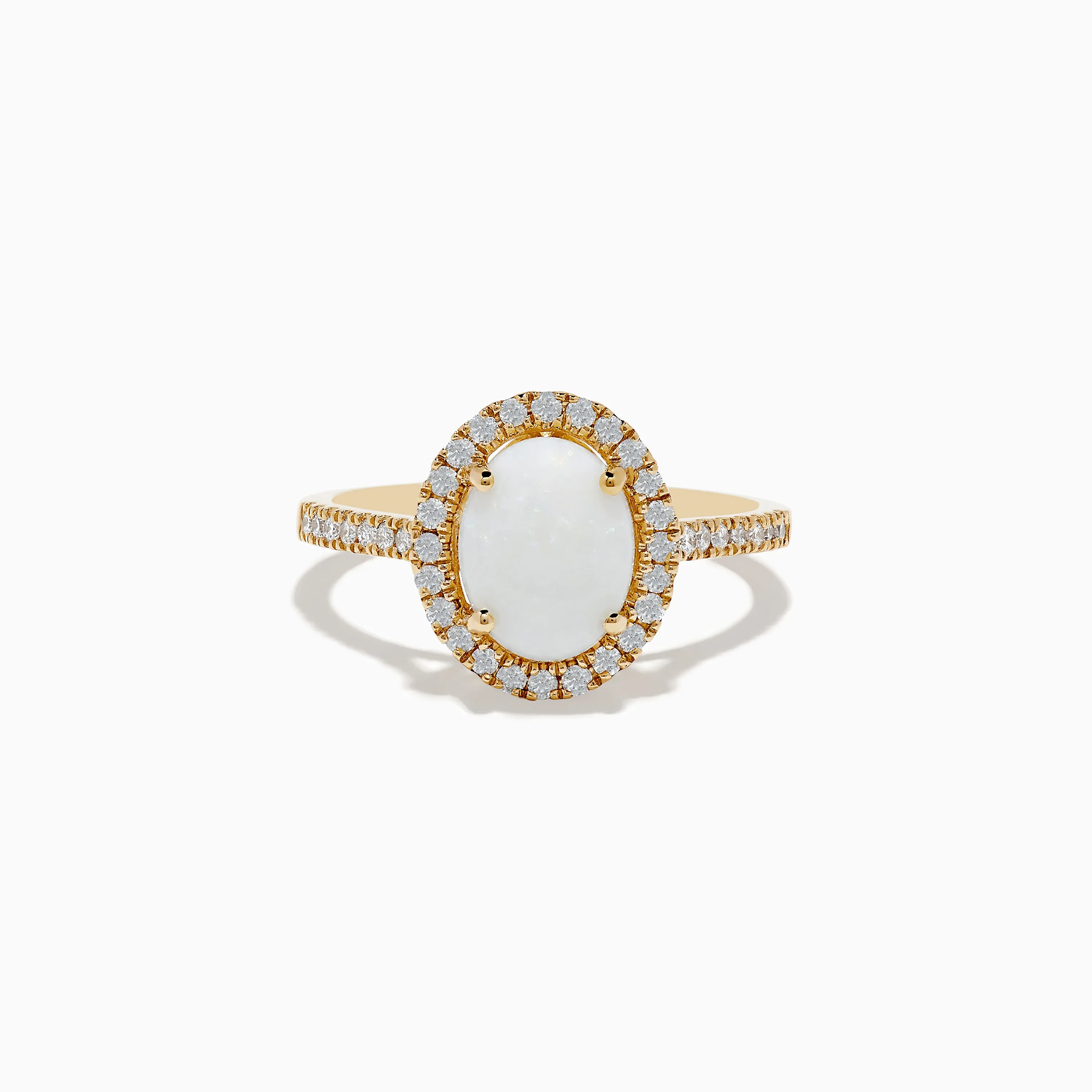 Aurora 14K Yellow Gold Opal and Diamond Ring sold by Effy