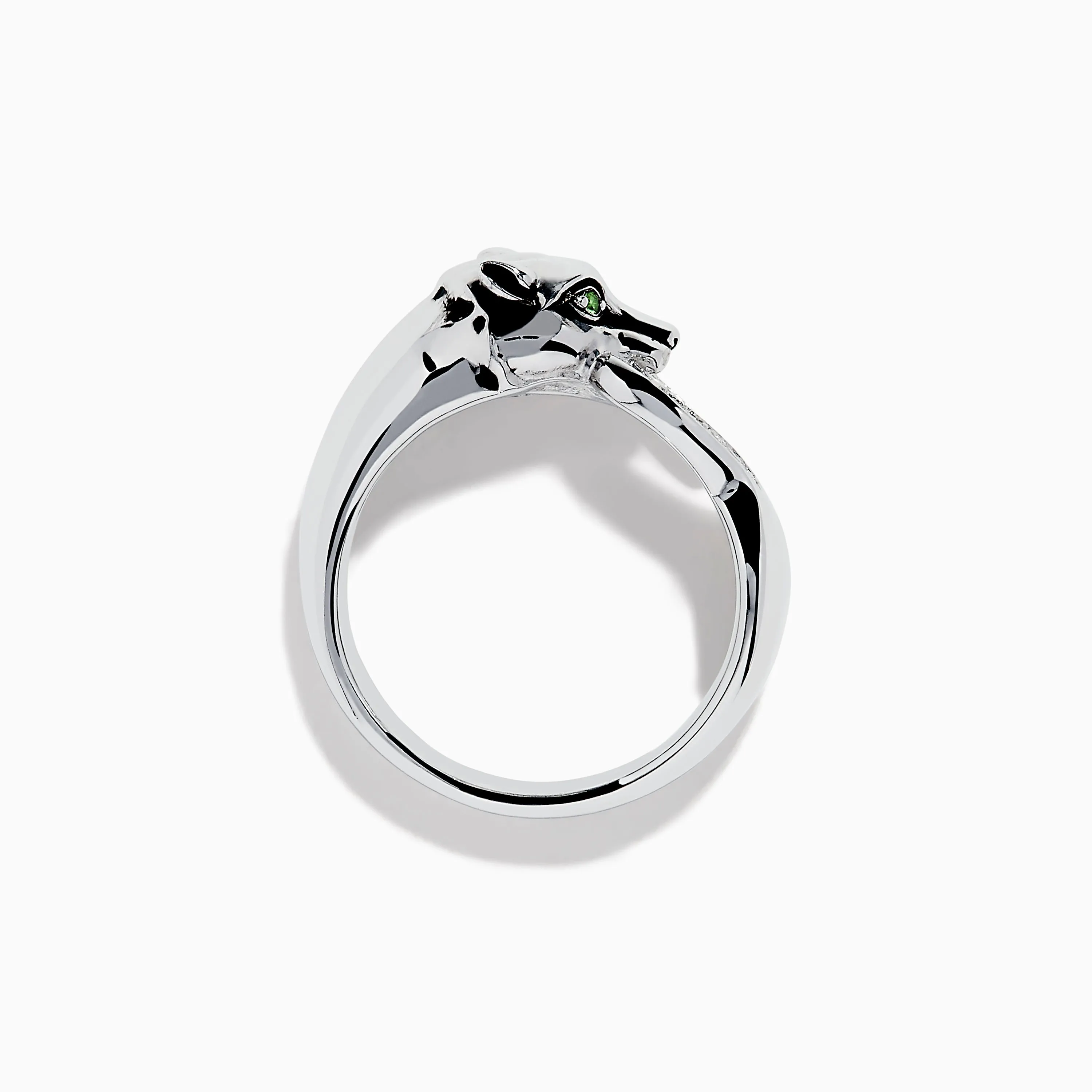 925 Sterling Silver Tsavorite and Diamond Panther Ring sold by Effy product image thumbnail 3