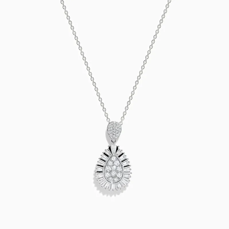 Classique 14K White Gold Diamond Pendant sold by Effy