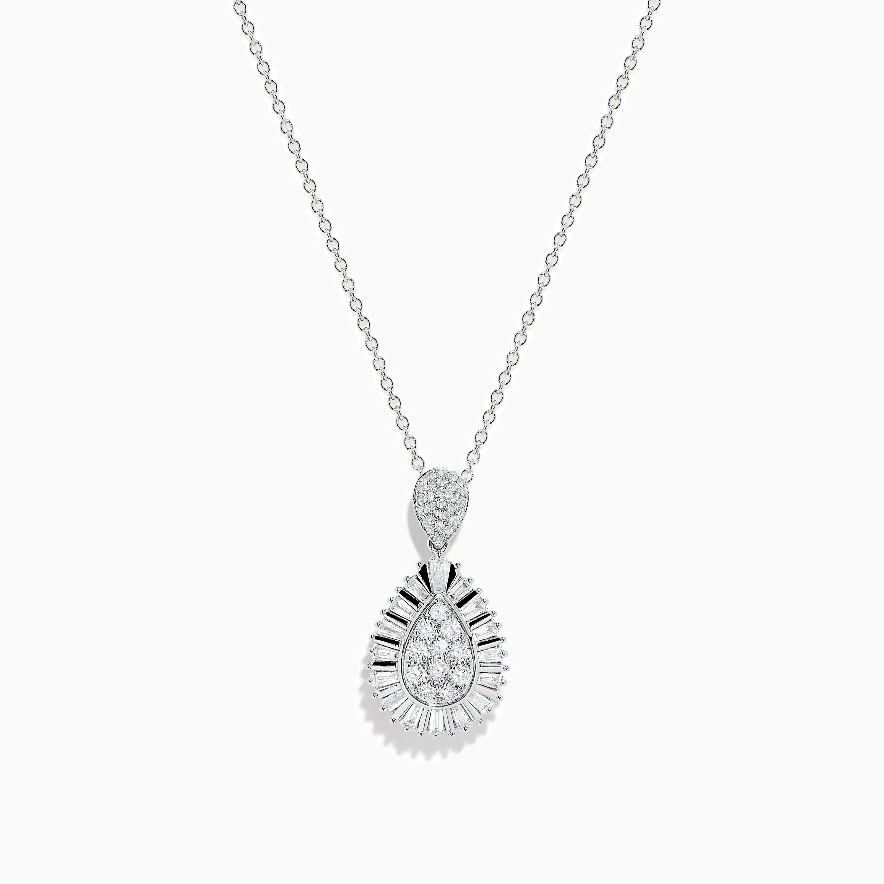 Classique 14K White Gold Diamond Pendant sold by Effy