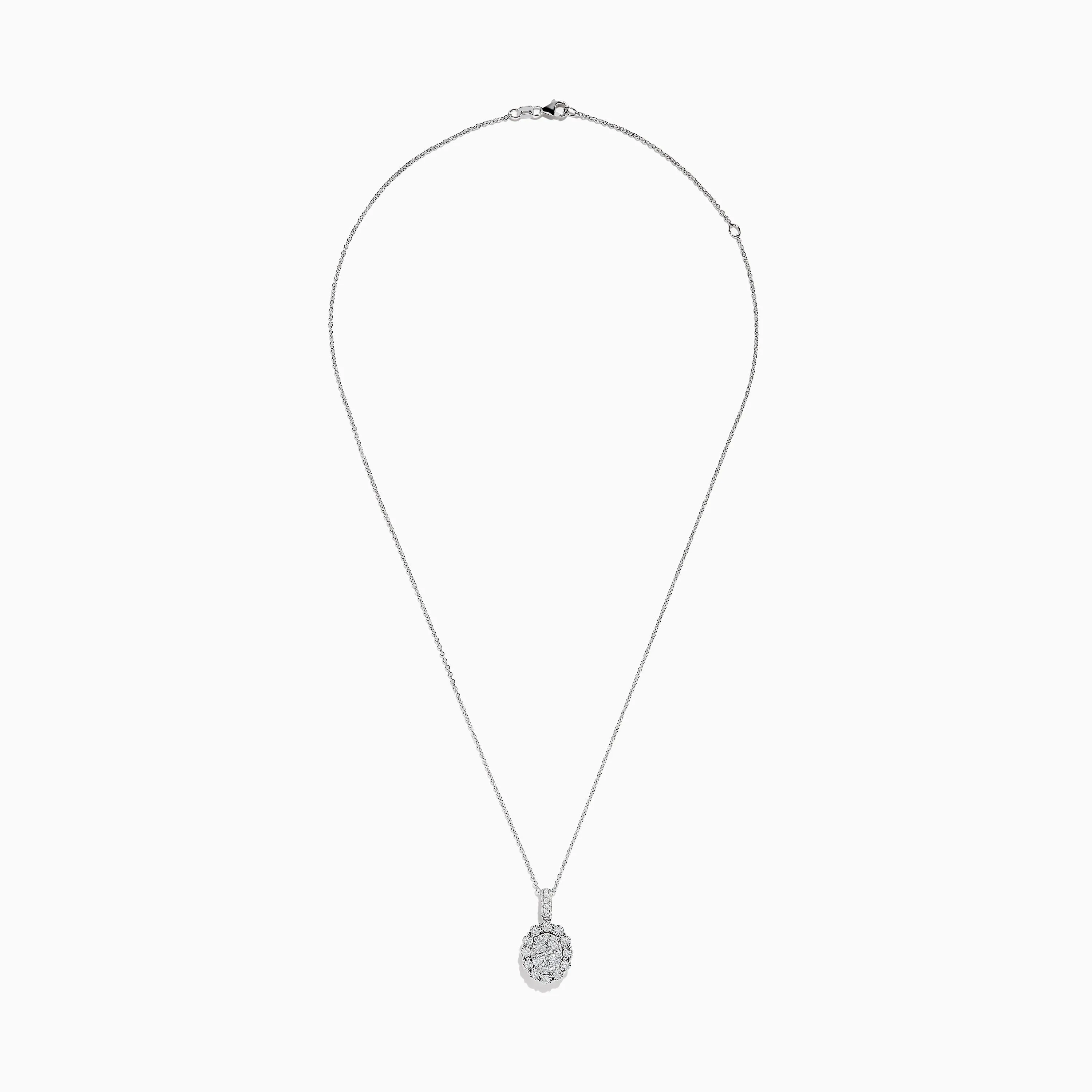 Bouquet 14K White Gold Oval Diamond Pendant sold by Effy product image thumbnail 2