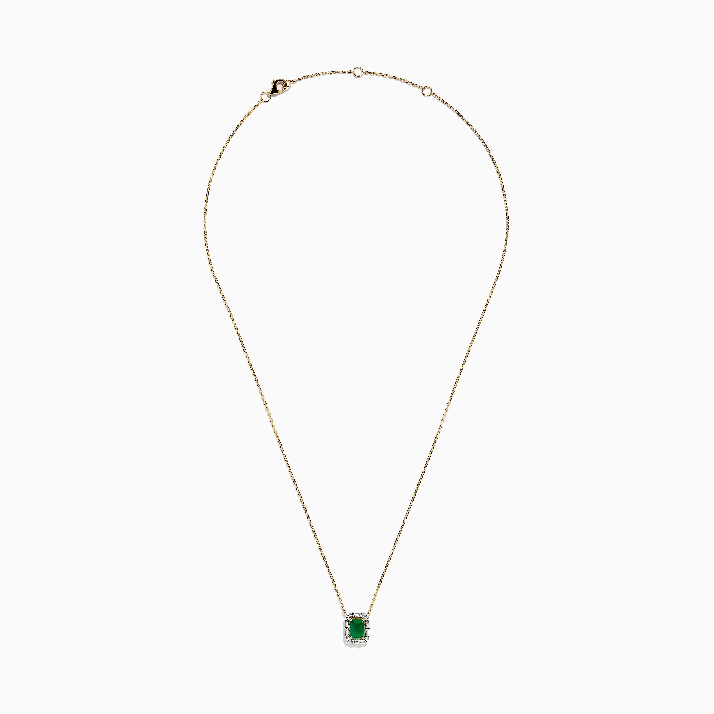 Brasilica 14K Yellow Gold Emerald and Diamond Necklace sold by Effy product image thumbnail 2