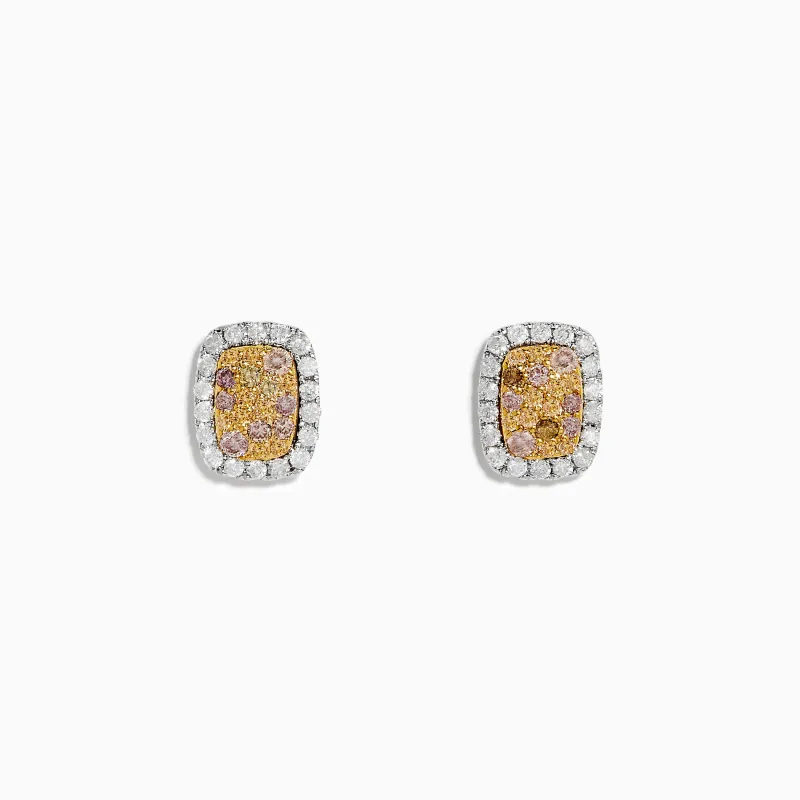 14K Two-Tone Gold Multi Color Diamond Earrings sold by Effy