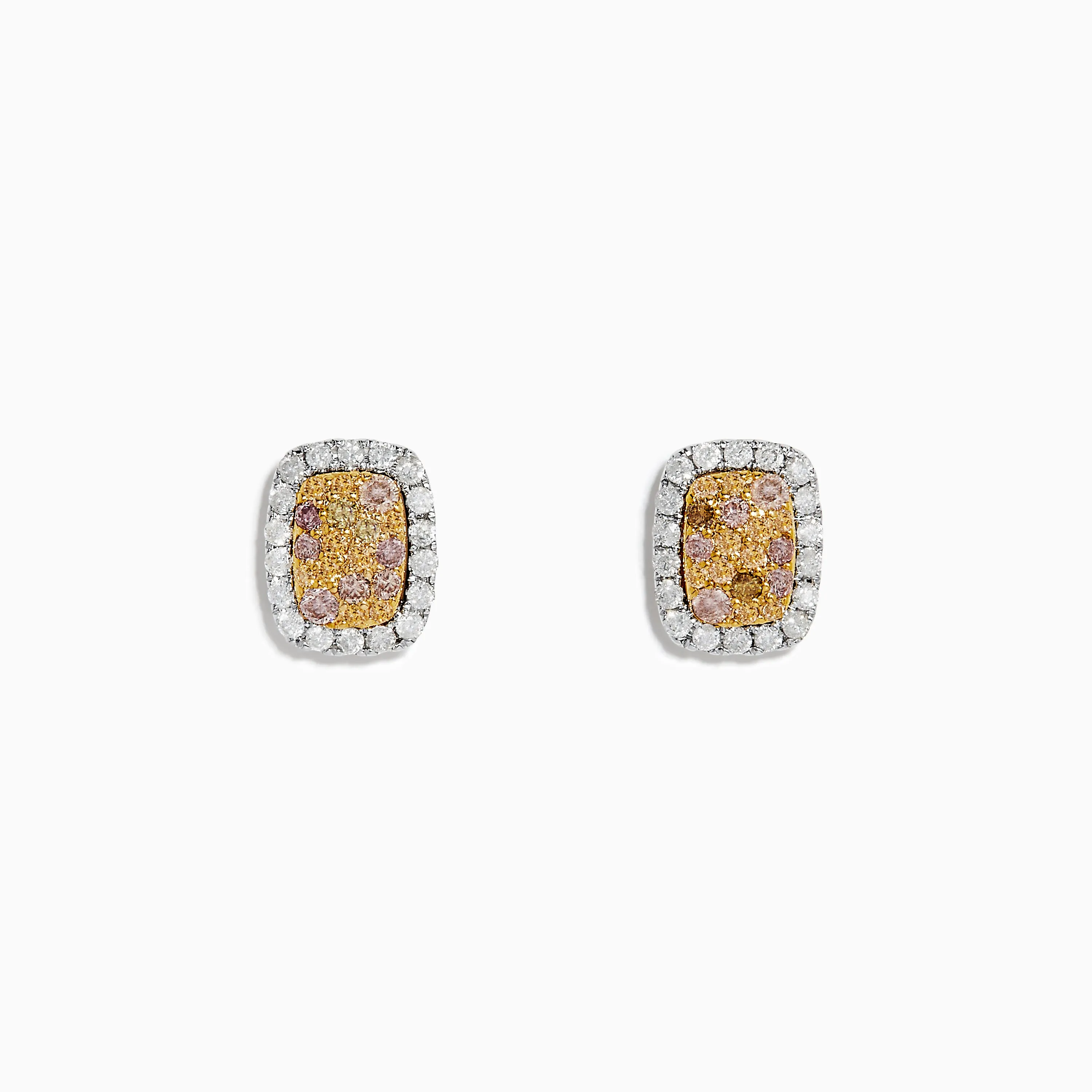14K Two-Tone Gold Multi Color Diamond Earrings sold by Effy
