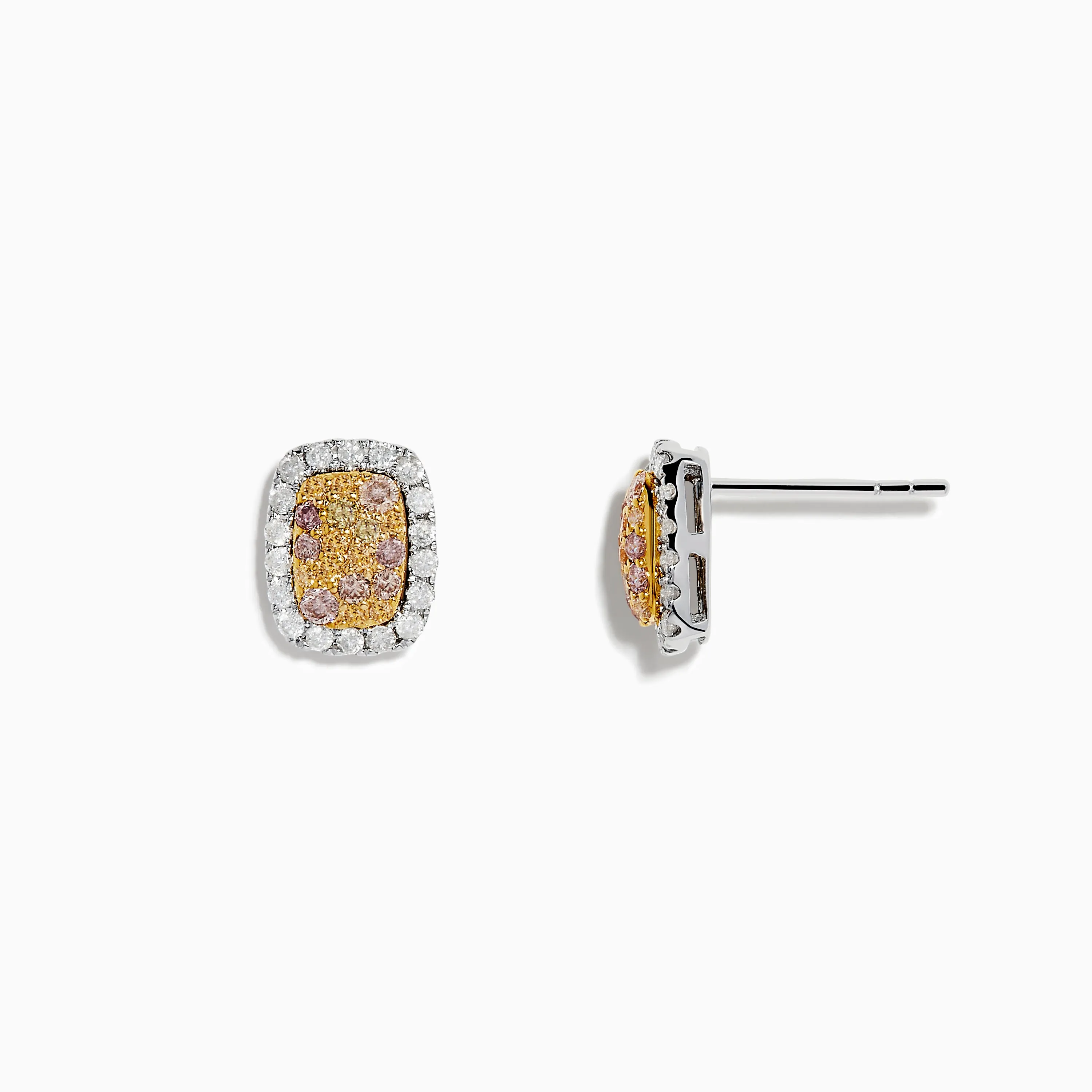14K Two-Tone Gold Multi Color Diamond Earrings sold by Effy product image thumbnail 2