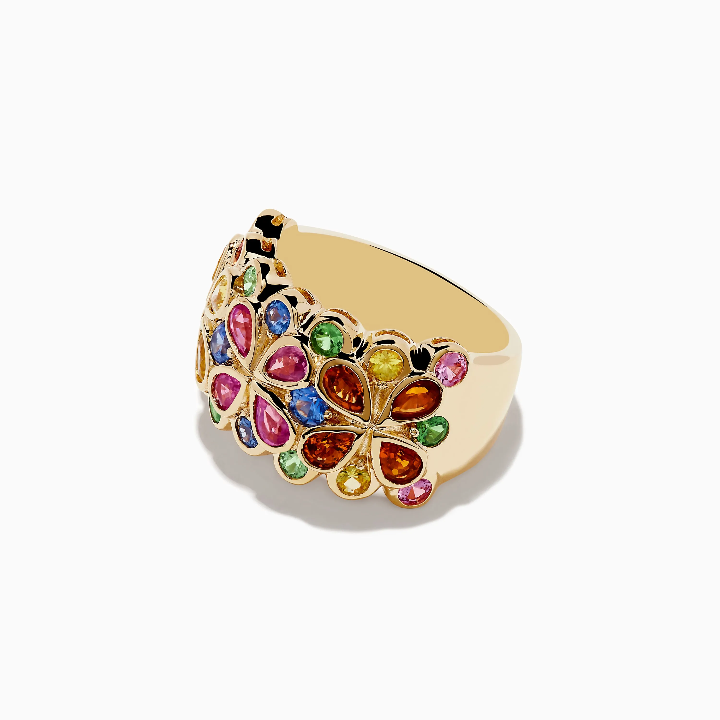 Watercolors 14K Yellow Gold Multi Sapphire and Tsavorite Ring sold by Effy product image thumbnail 2