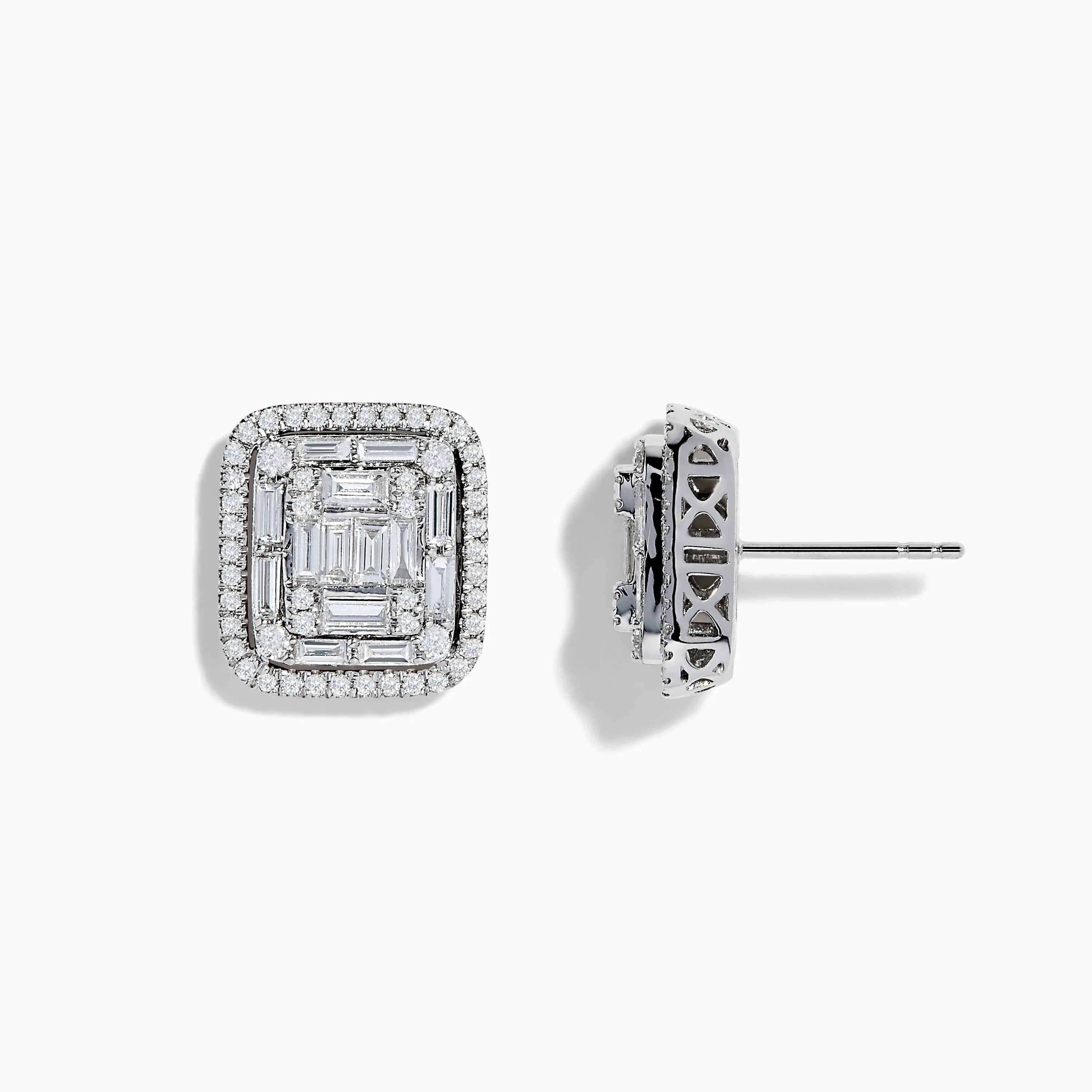 Classique 14K White Gold Diamond Statement Earrings sold by Effy product image thumbnail 2