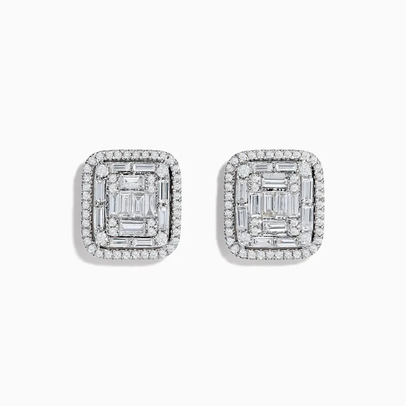 Classique 14K White Gold Diamond Statement Earrings sold by Effy
