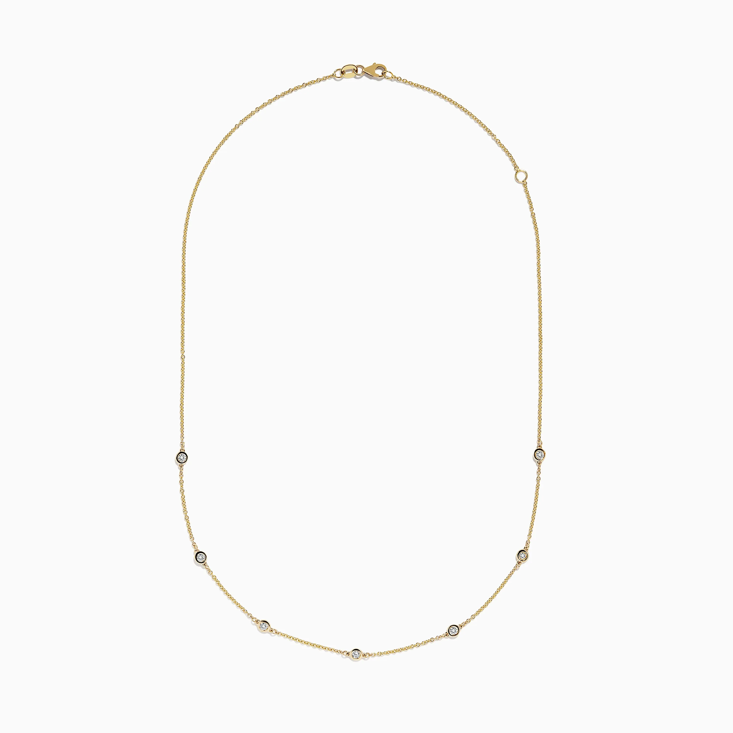 D'Oro 14K Gold Diamond Station Necklace and Bracelet Set 0.59 TCW sold by Effy product image thumbnail 4