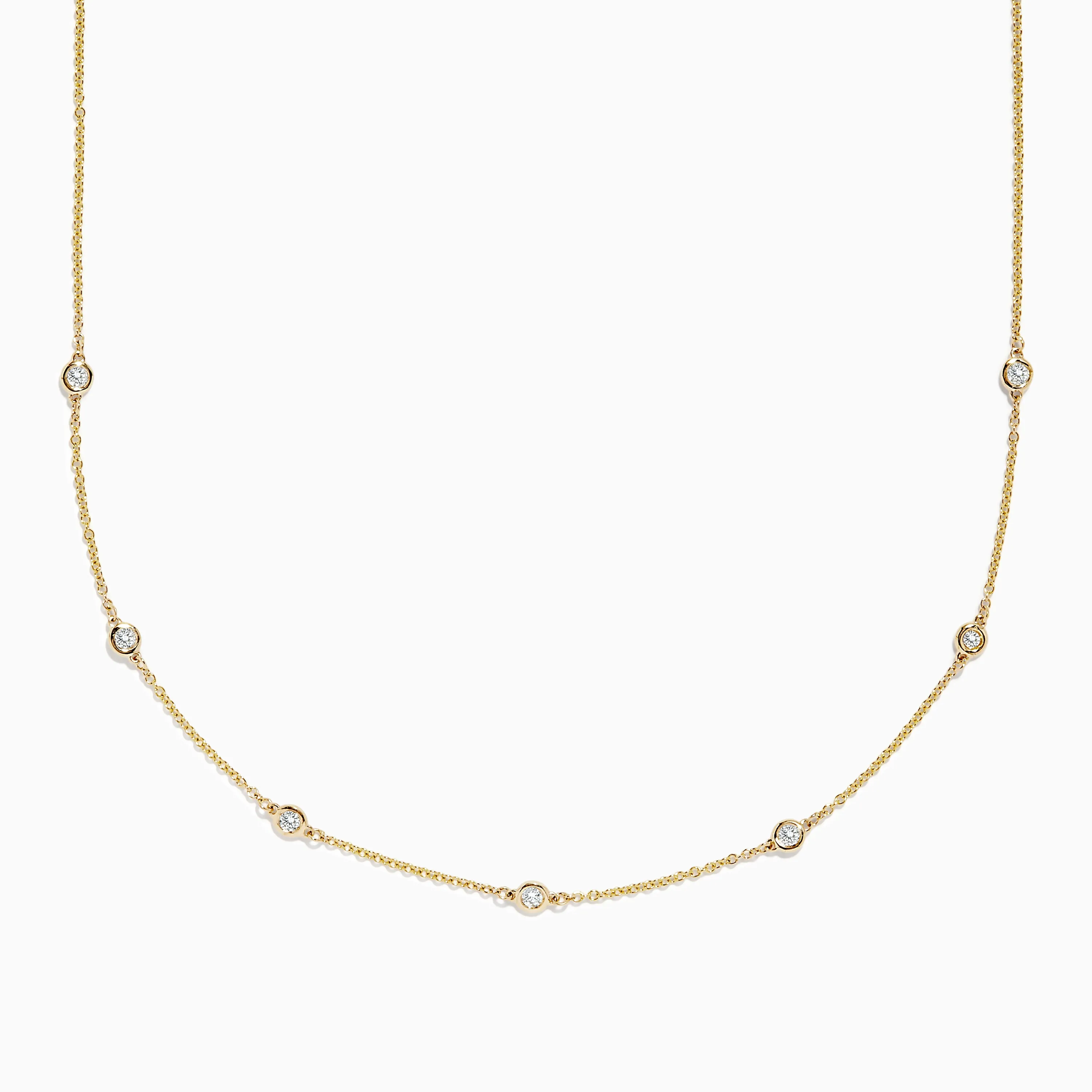 D'Oro 14K Gold Diamond Station Necklace and Bracelet Set 0.59 TCW sold by Effy product image thumbnail 3