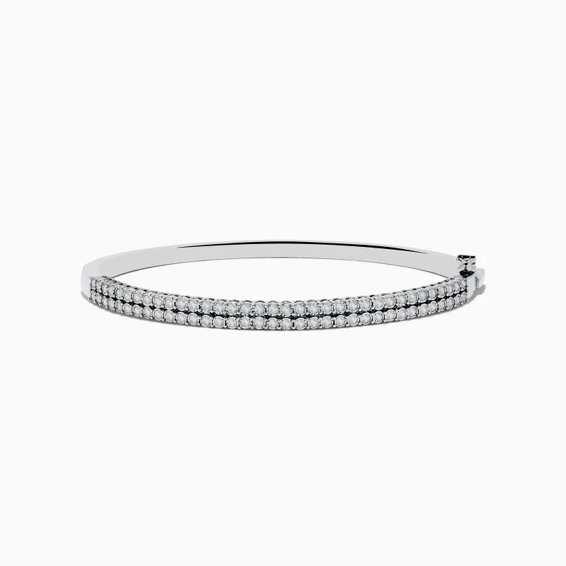 925 Sterling Silver Diamond Bangle sold by Effy