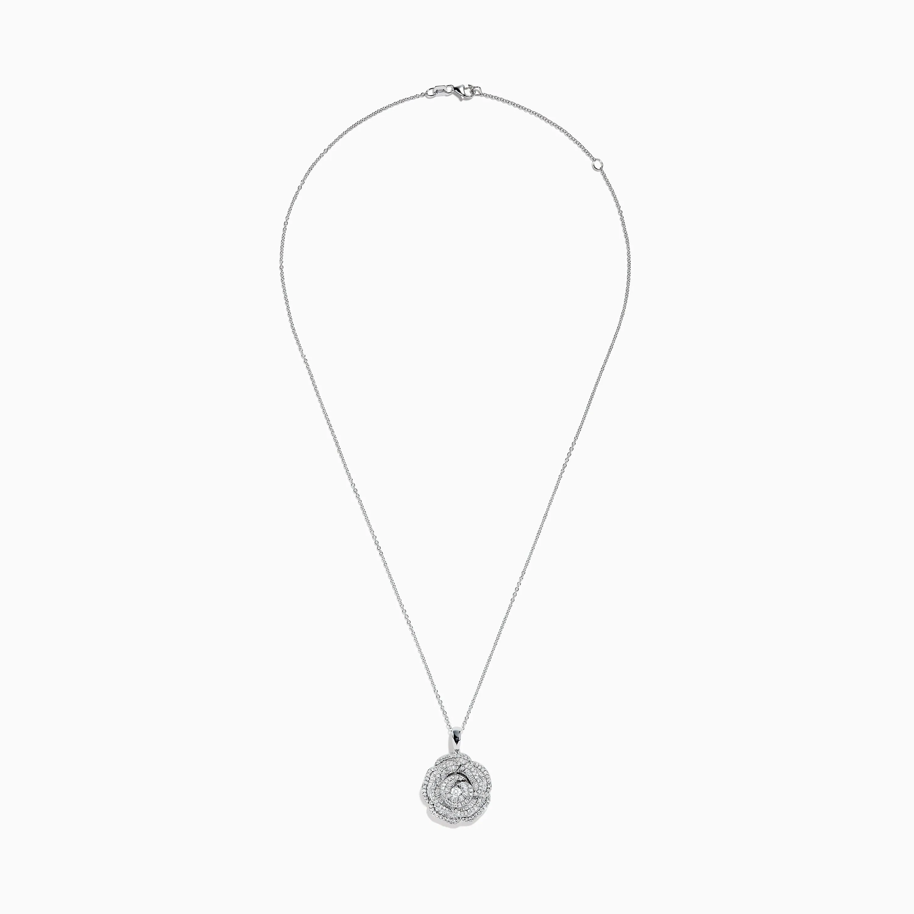 Nature 14K White Gold Diamond Flower Pendant sold by Effy product image thumbnail 2