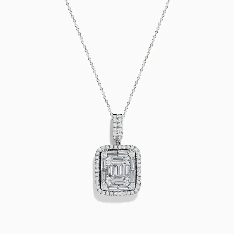 Classique 14K White Gold Diamond Pendant sold by Effy