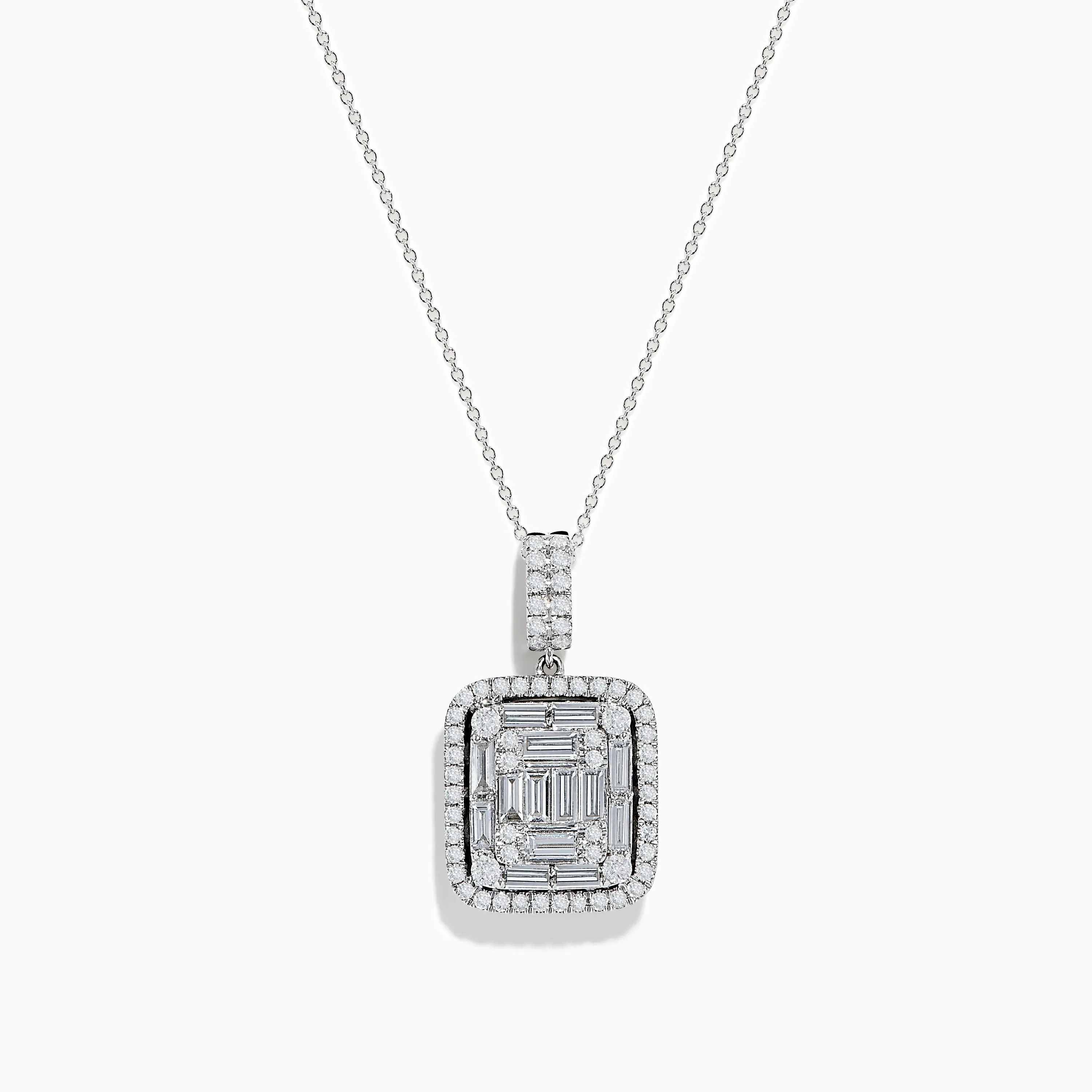 Classique 14K White Gold Diamond Pendant sold by Effy