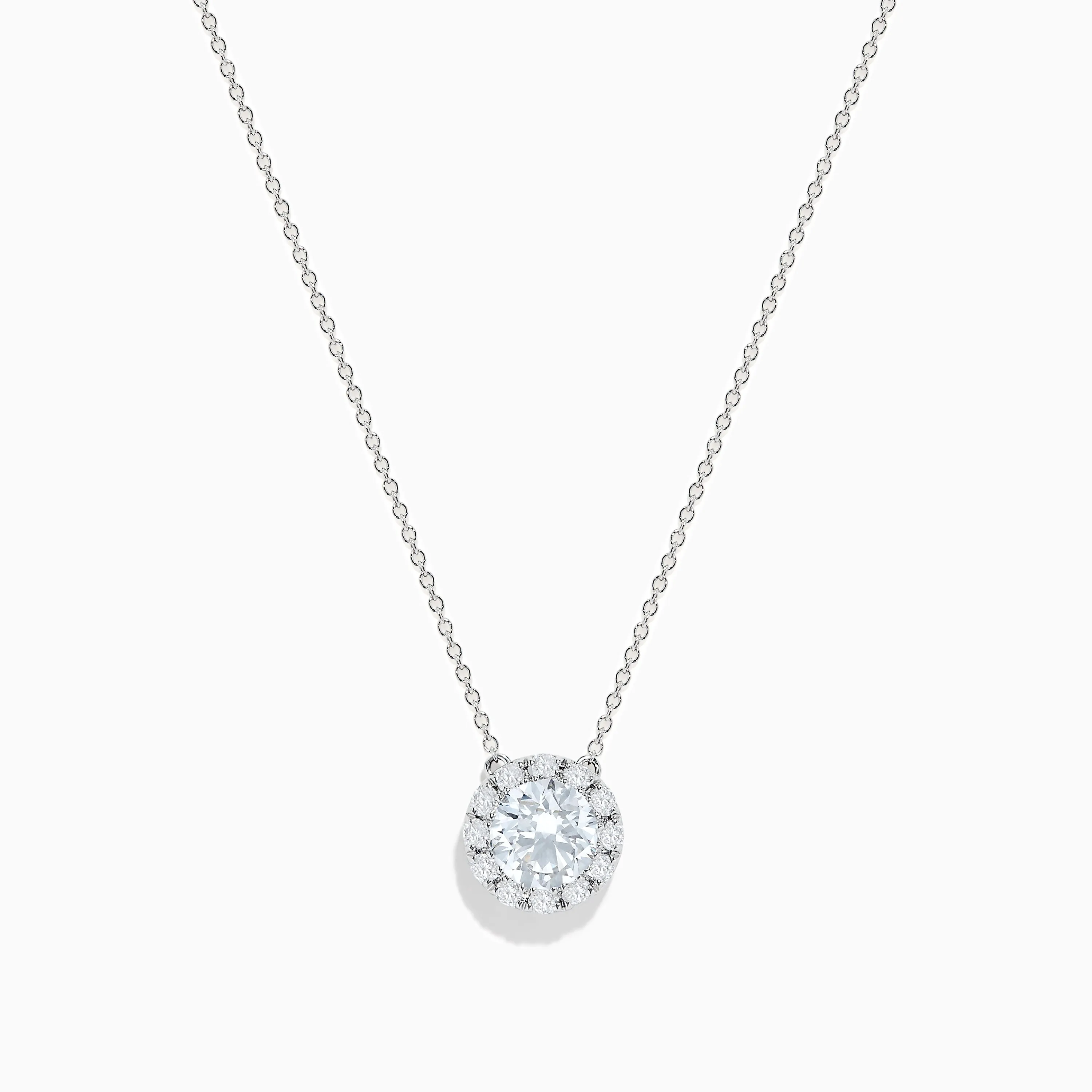 14K White Gold Lab Grown Diamond Pendant sold by Effy