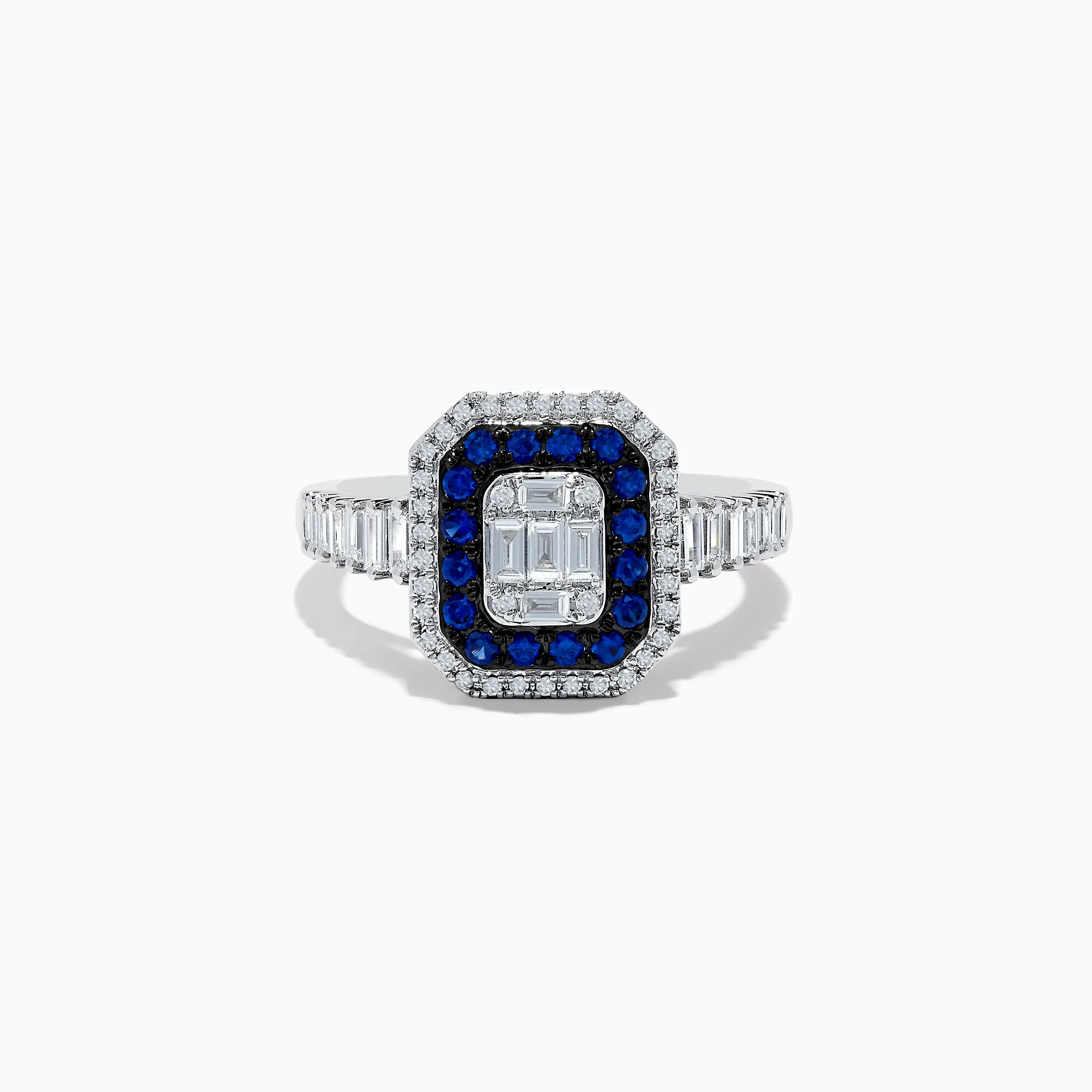 Royale Bleu 14K White Gold Blue Sapphire and Diamond Ring sold by Effy