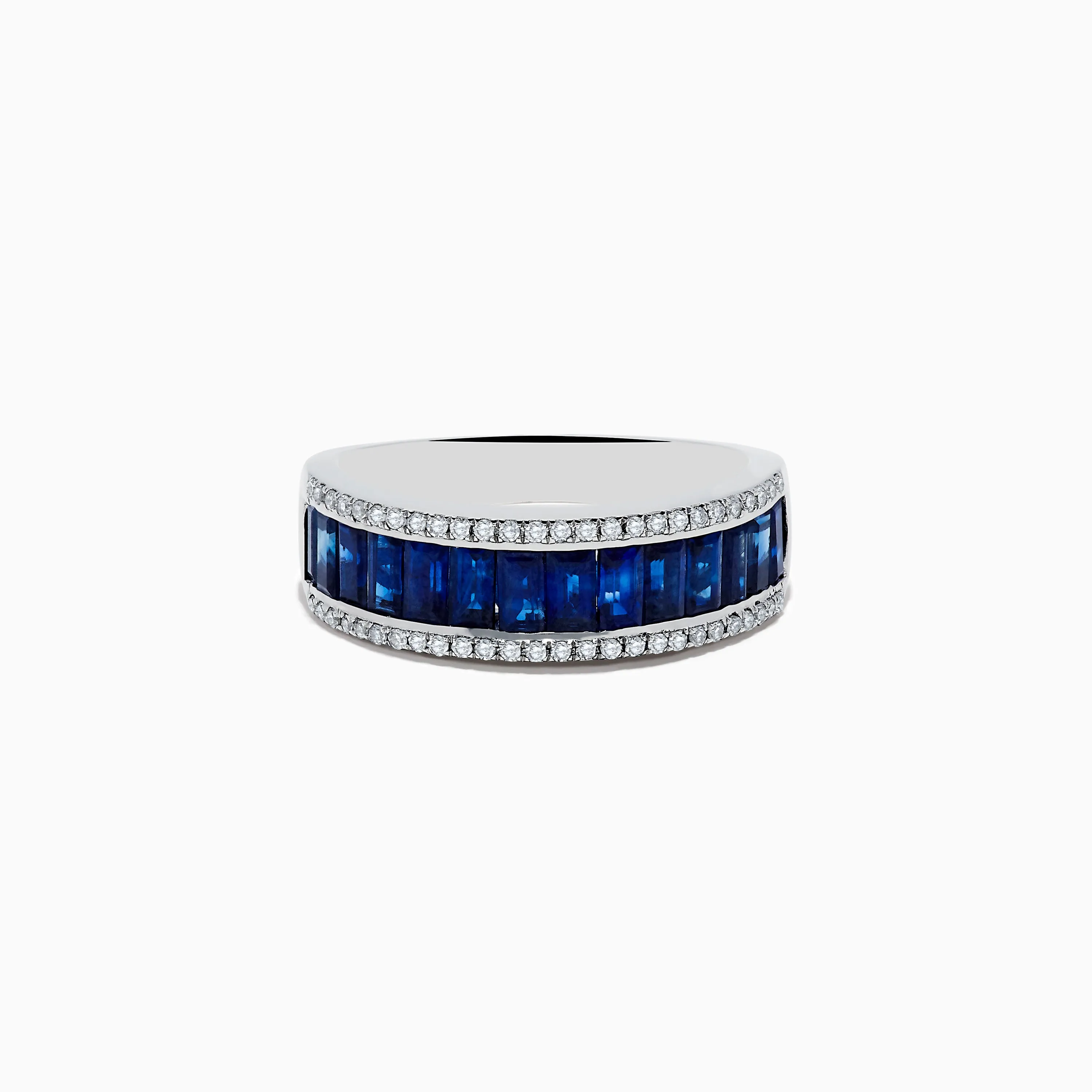Royale Bleu 14K White Gold Blue Sapphire and Diamond Ring sold by Effy