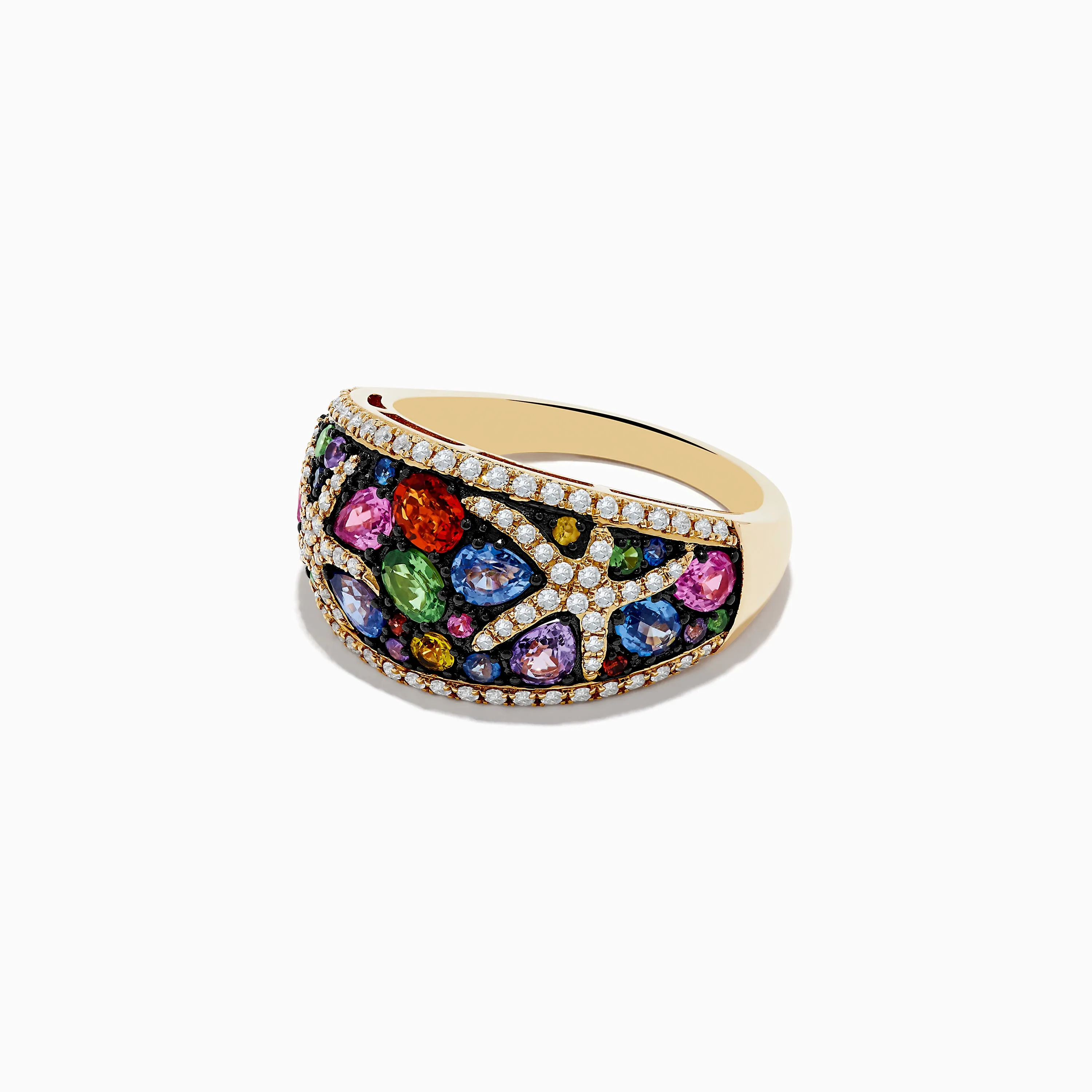 Watercolors 14K Yellow Gold Multi Sapphire and Diamond Starfish Ring sold by Effy product image thumbnail 2