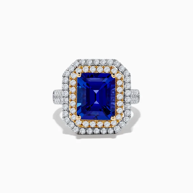 Nahla Siri 14K Two Tone Gold Tanzanite and Diamond Ring sold by Effy