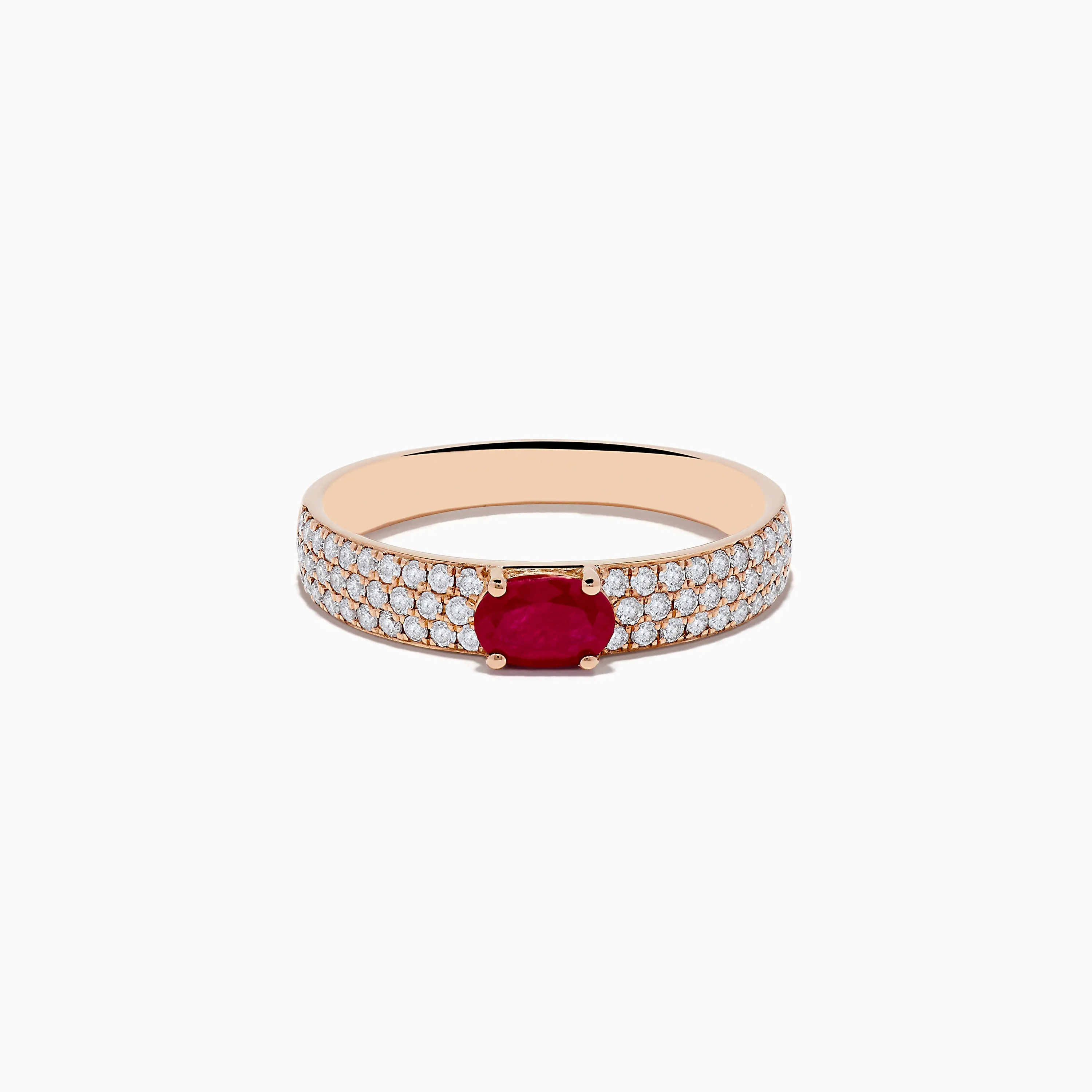 Ruby Royale 14K Rose Gold Ruby and Diamond Ring sold by Effy