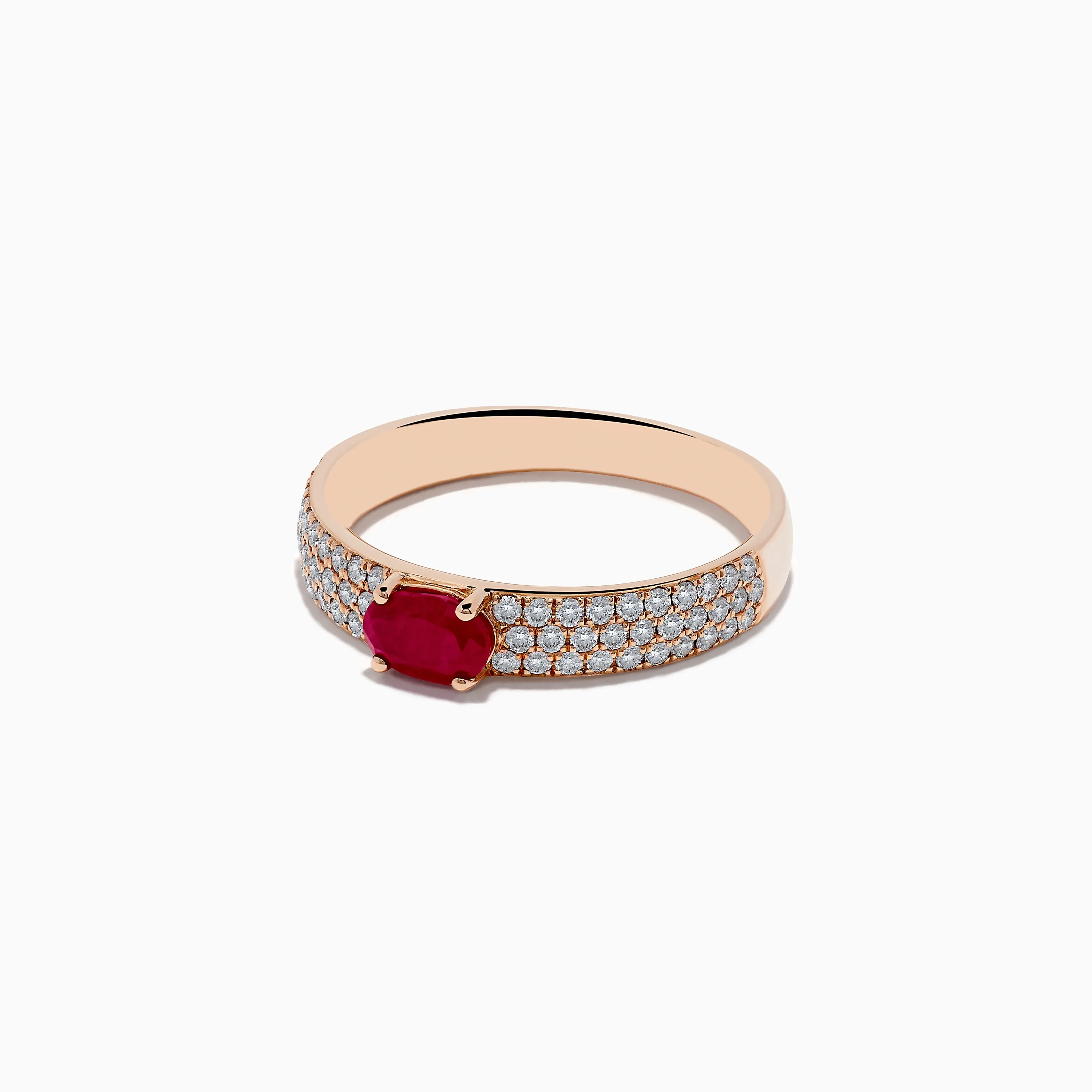 Ruby Royale 14K Rose Gold Ruby and Diamond Ring sold by Effy product image thumbnail 2